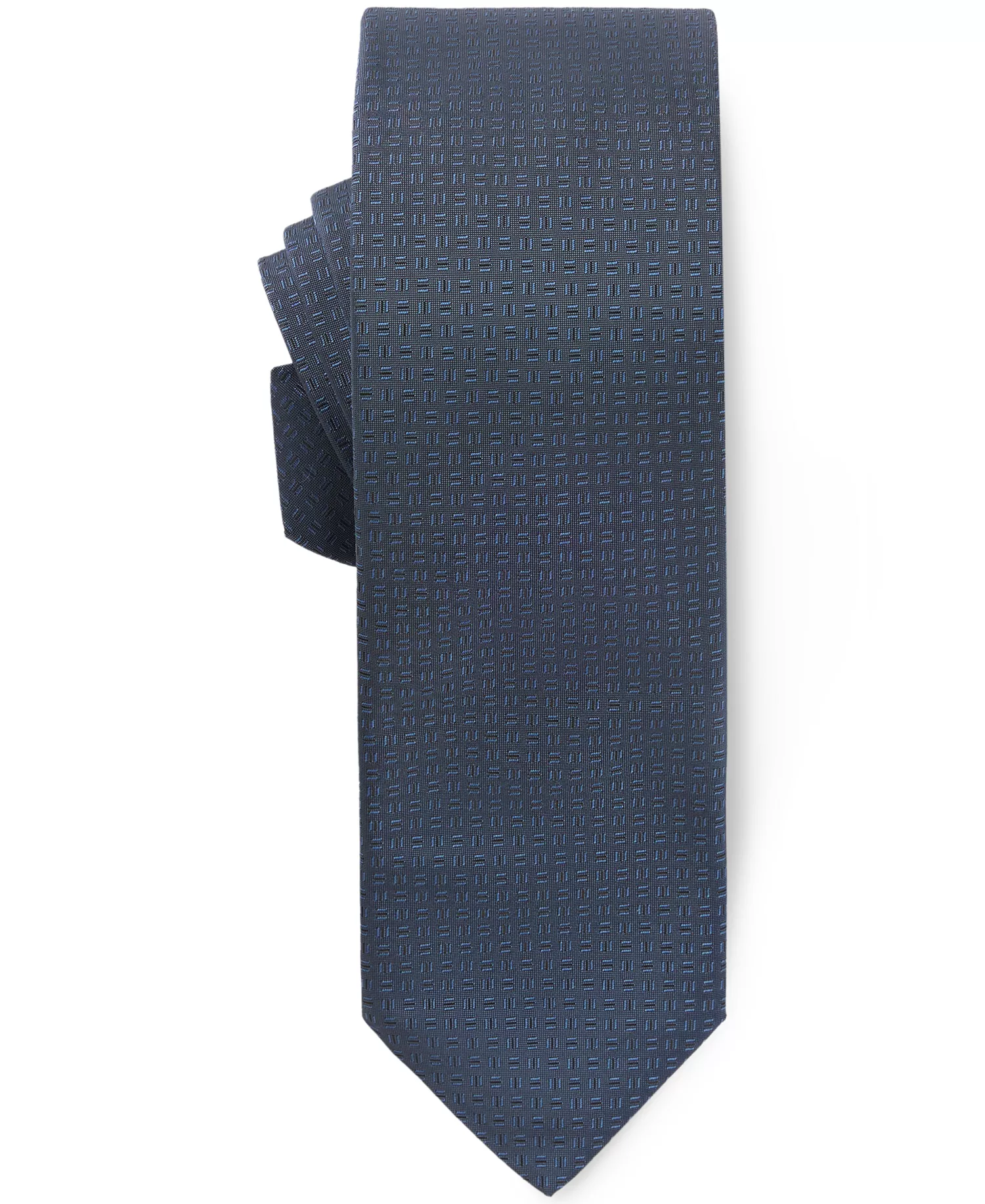 Men's Silk Blend Jacquard-Pattern Tie - Open Blue - ONE SIZE