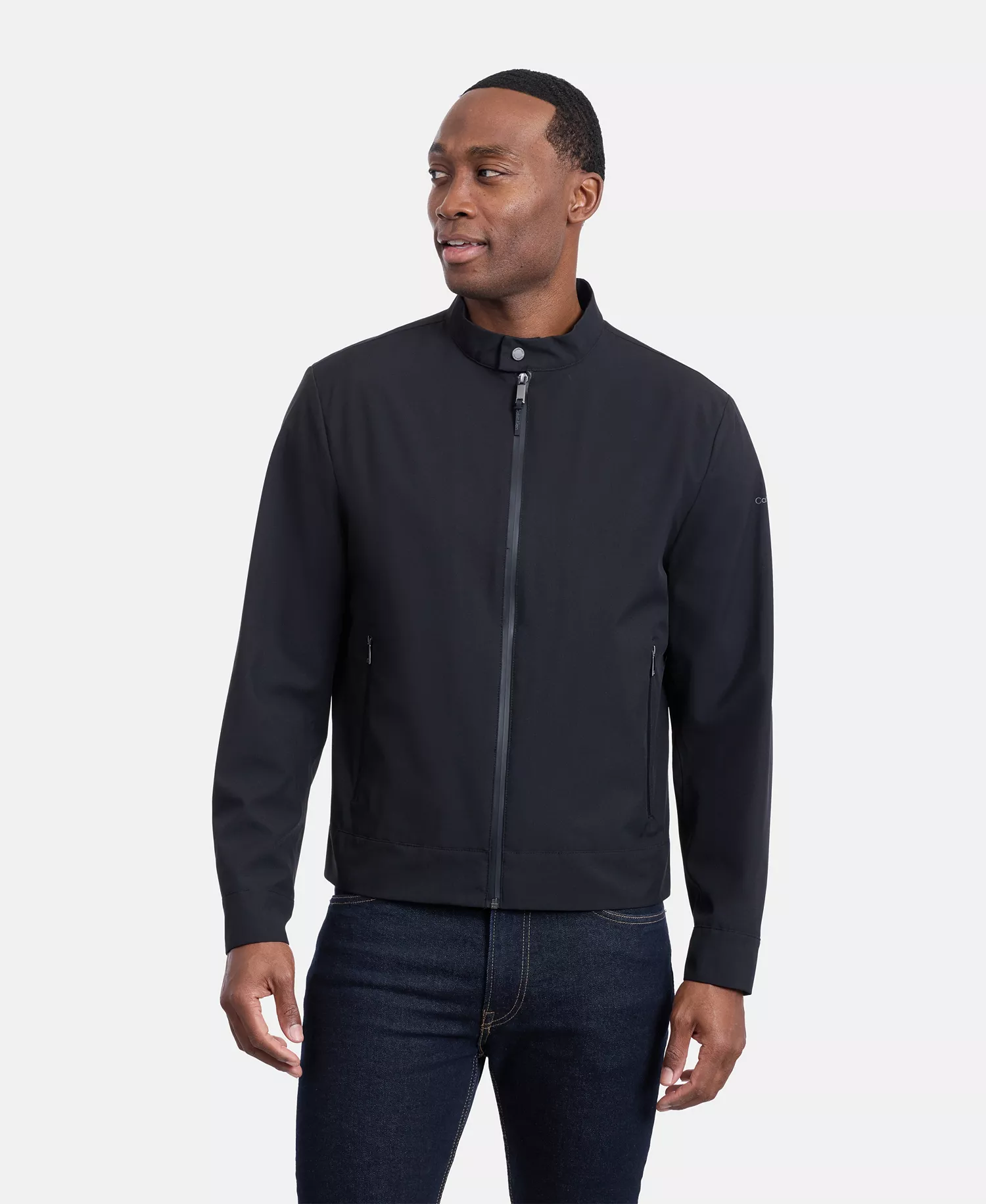 Men's Mesh-Lined Golf Jacket - Black - L