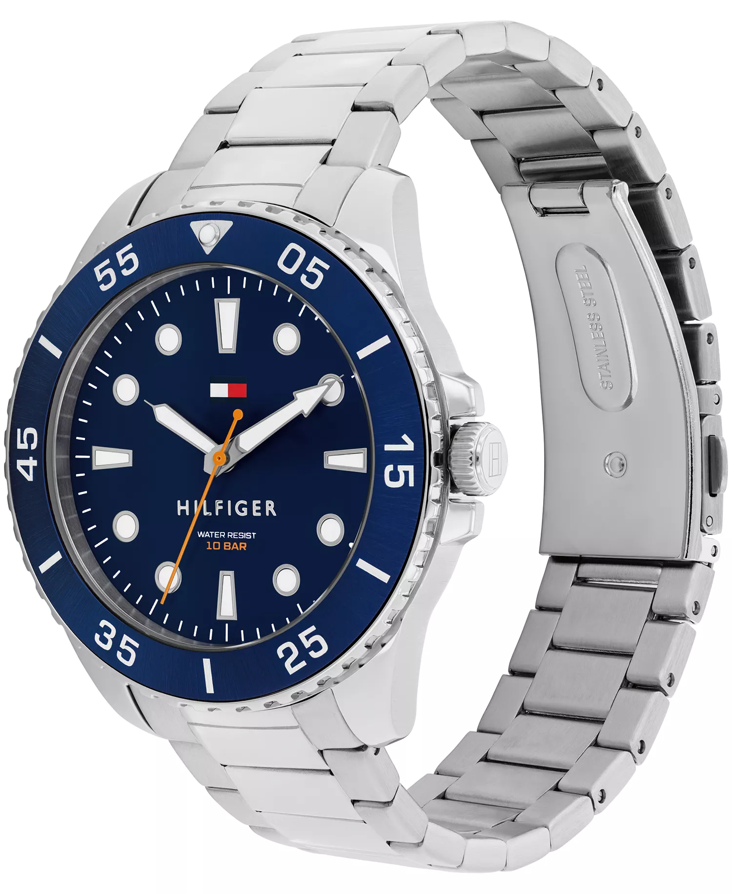 Men's Quartz Silver-Tone Stainless Steel Bracelet Watch, 42mm - Silver - 42mm