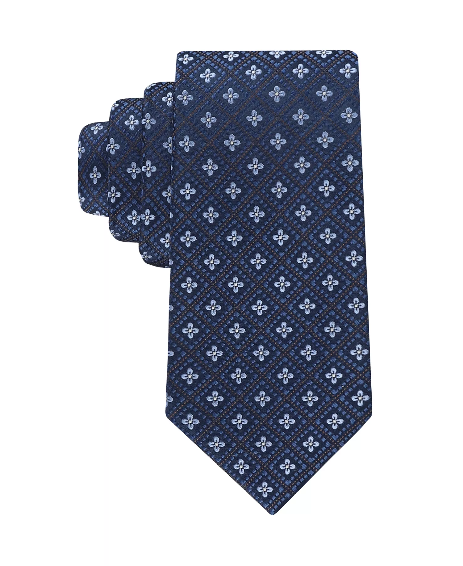 Men's Hope Floral Medallion Tie - Navy White - ONE SIZE
