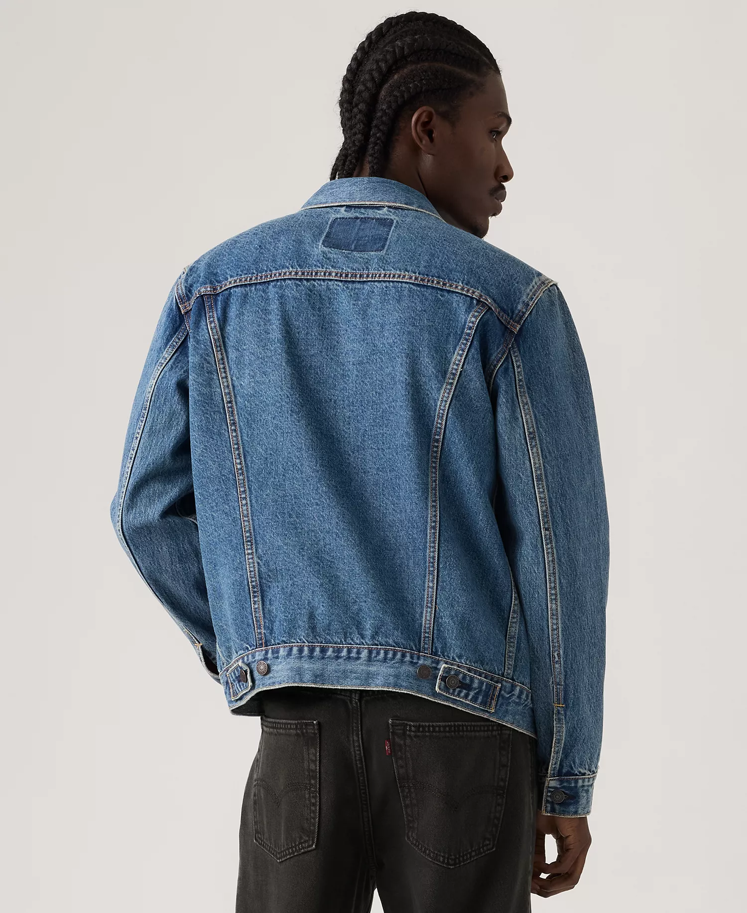 Men's Regular-Fit Denim Trucker Jacket, Classic Western Shirt & Tapered Jogger Pants - Rinse - 2XL