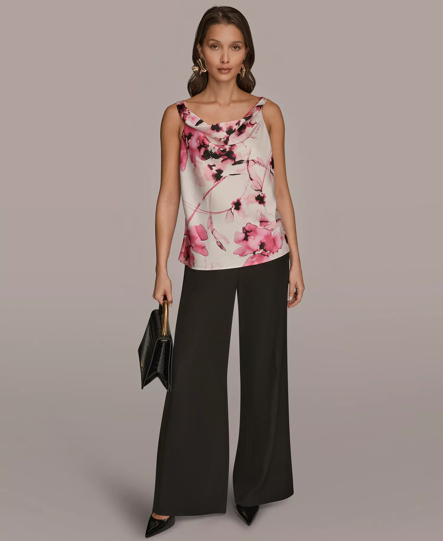 Women's Twist Shoulder Camisole Top - Bimini Multi - L