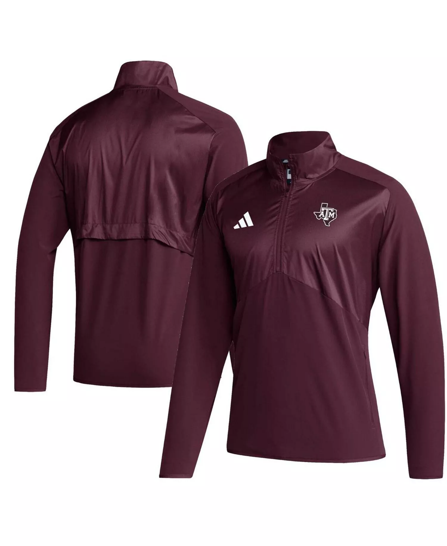 Men's Maroon Texas A&M Aggies Sideline AEROREADY Raglan Sleeve Quarter-Zip Jacket - Maroon - 2XL