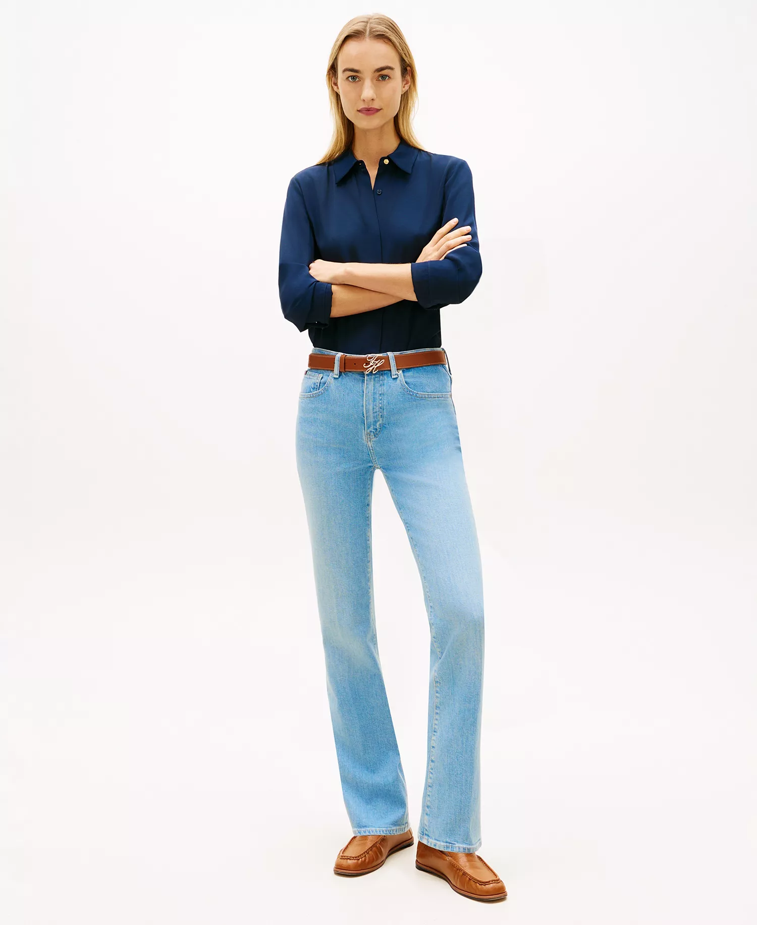 Women's Denim Bootcut Jeans - Light Blue - 10