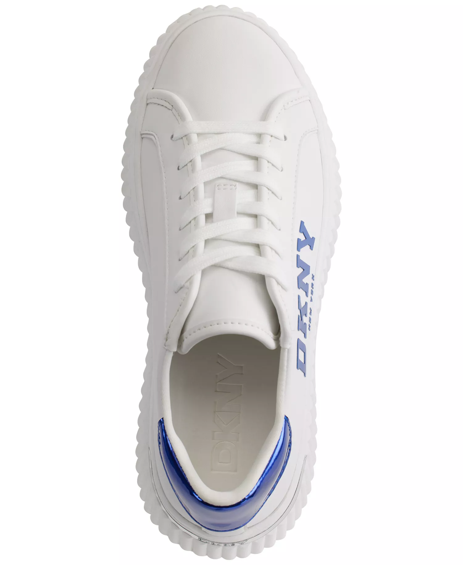 Women's Leon Lace-Up Logo Sneakers - Bright White/ Black - 10M