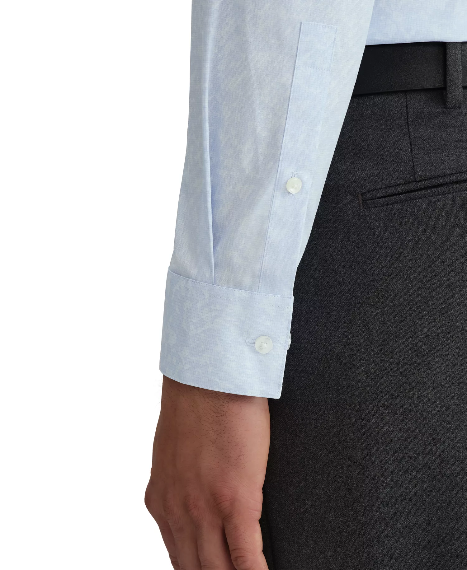 Men's Performance Wrinkle-Free Slim-Fit Dress Shirt - Blue - 14 32/33