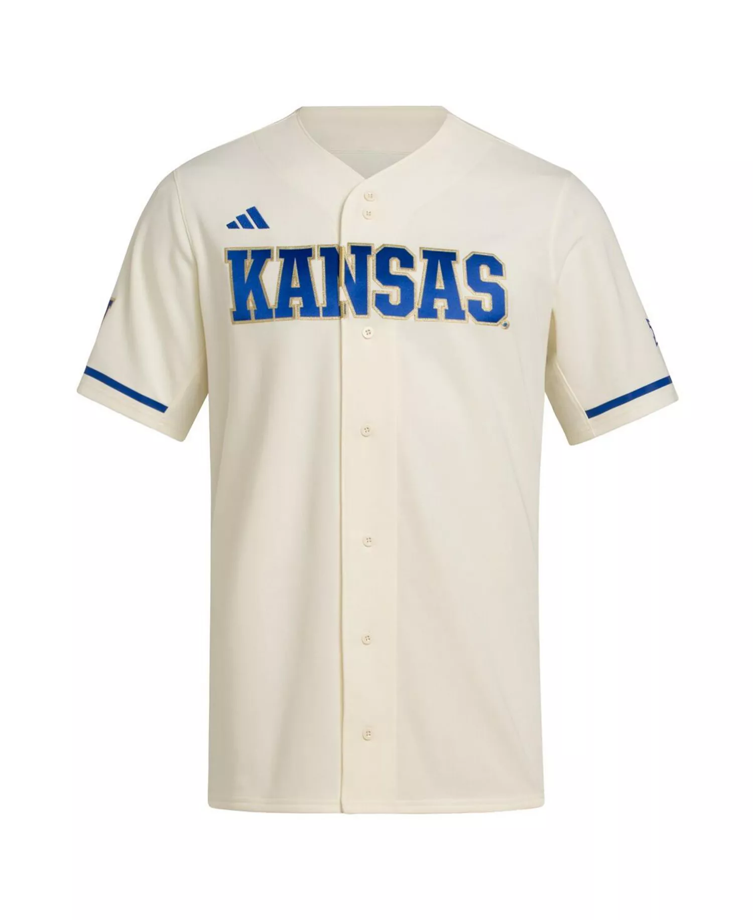 Men's Cream Kansas Jayhawks Replica Baseball Jersey - Cream - 2XL
