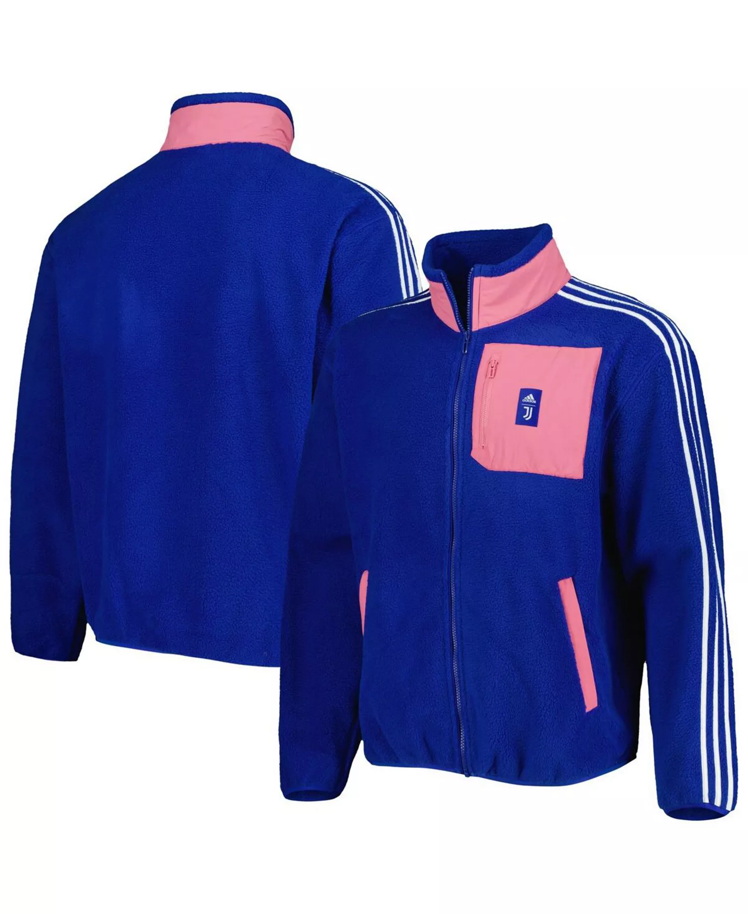 Men's Blue Juventus Lifestyler Fleece Full-Zip Jacket - Blue - L