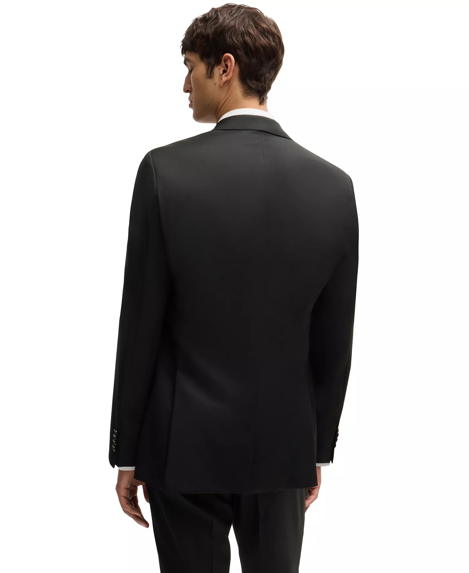 BOSS by Men's Virgin-Wool Serge Suit Jacket - Black - 36R