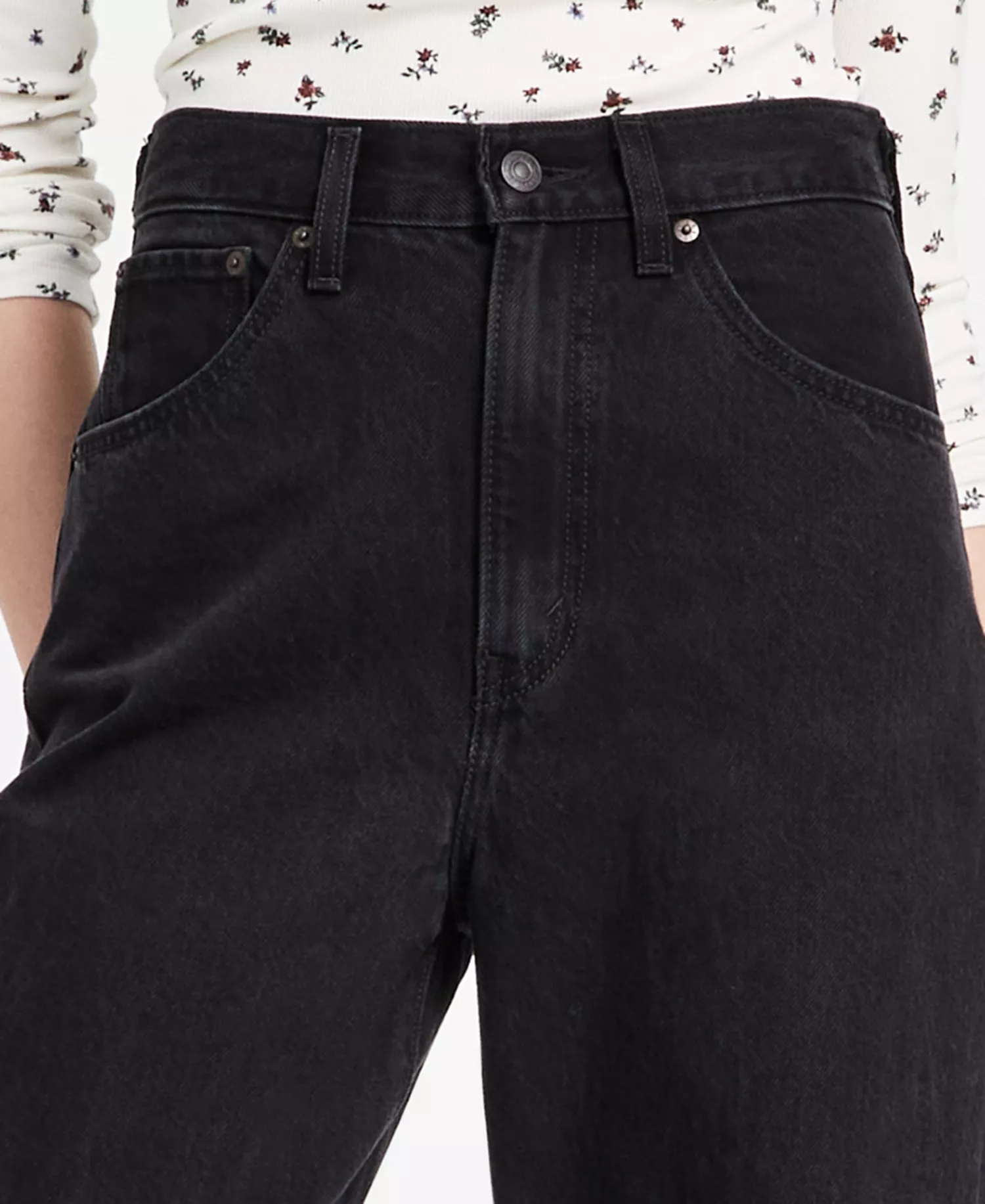 Women's Cinch-Waist Lightweight Baggy Jeans - Capturing Moments - 24