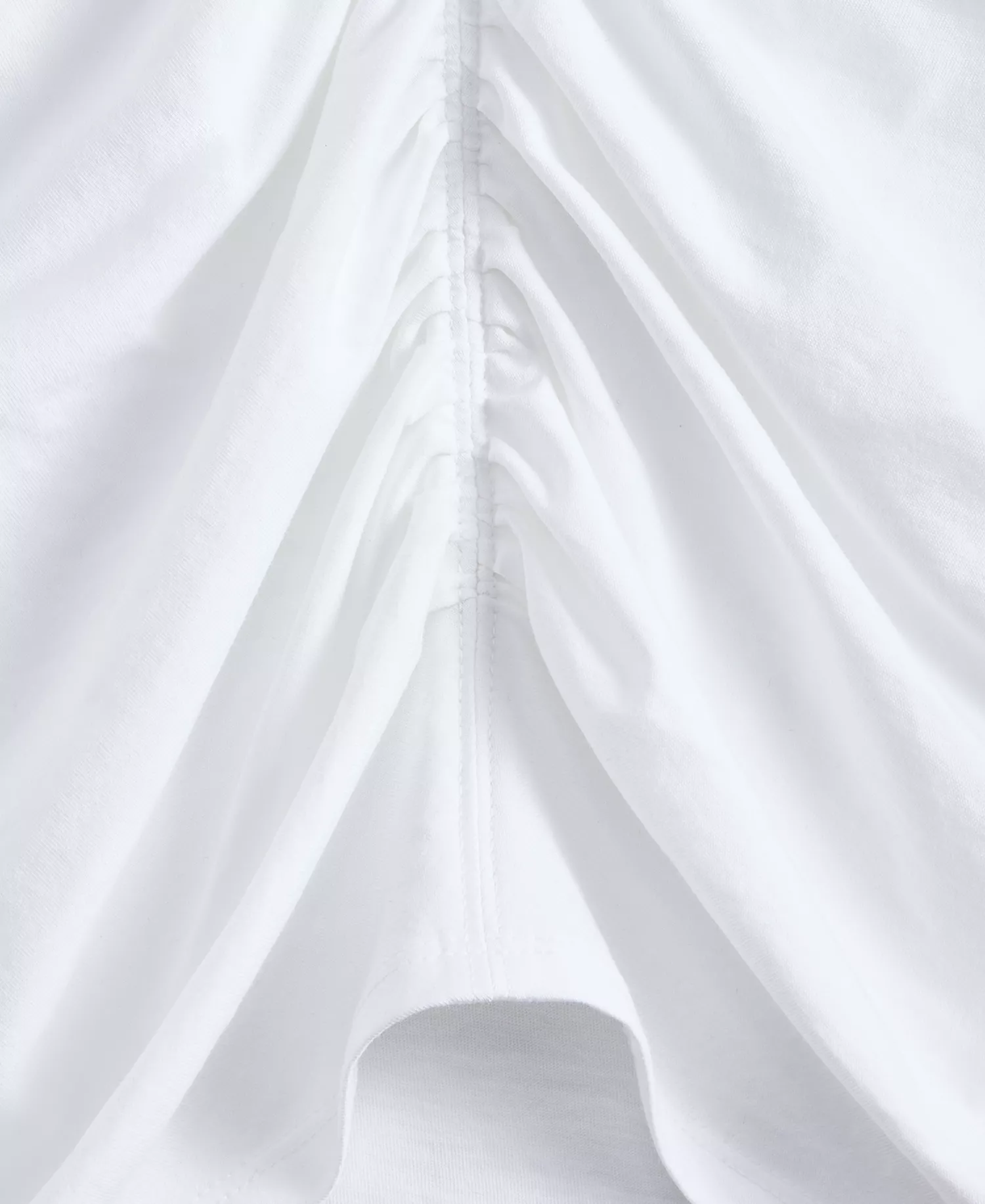 Plus Size Cotton Ruched Top, Macy's Exclusive - Bright White - 0X