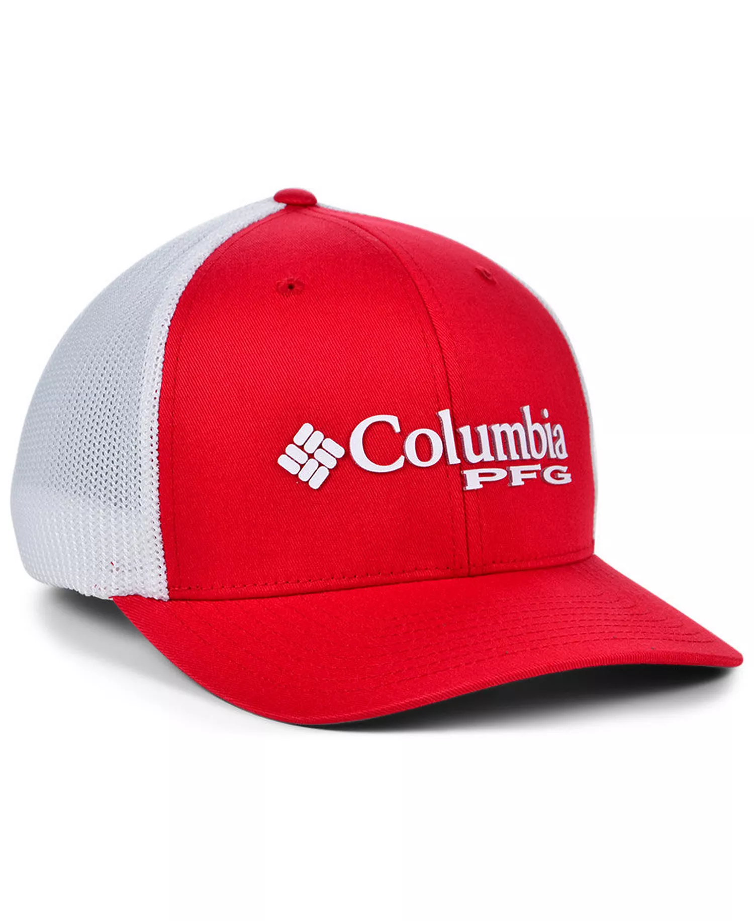Nebraska Cornhuskers PFG Stretch Cap - Red/White - S/M