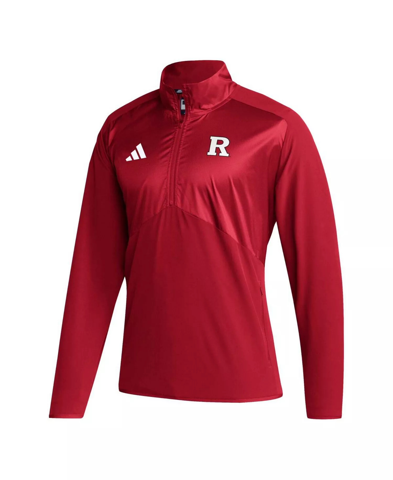 Men's Scarlet Rutgers Scarlet Knights Sideline AEROREADY Raglan Sleeve Quarter-Zip Jacket - Scarlet - 2XL