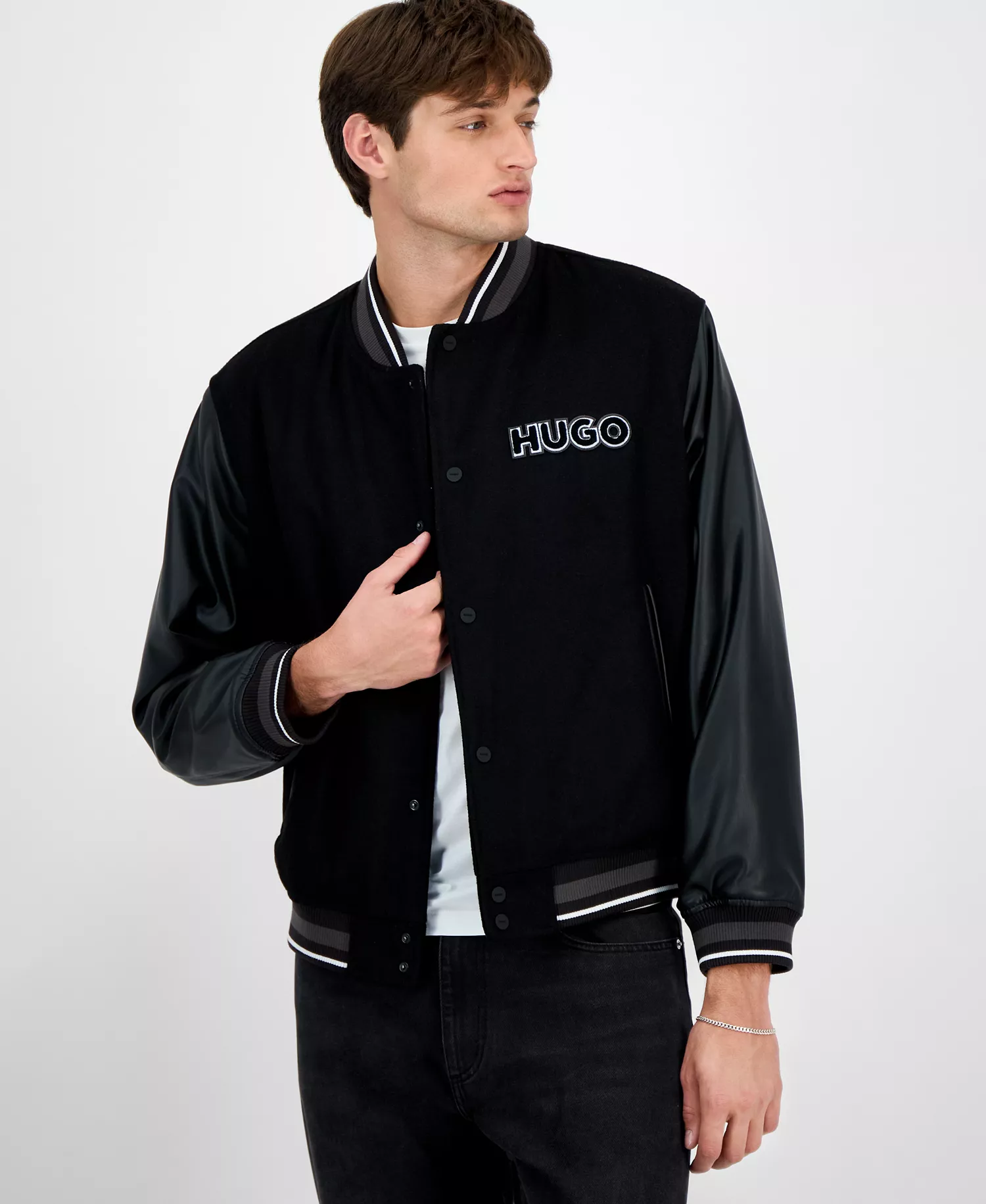 HUGO by Men's Babic Coach Jacket - Black - 2XL