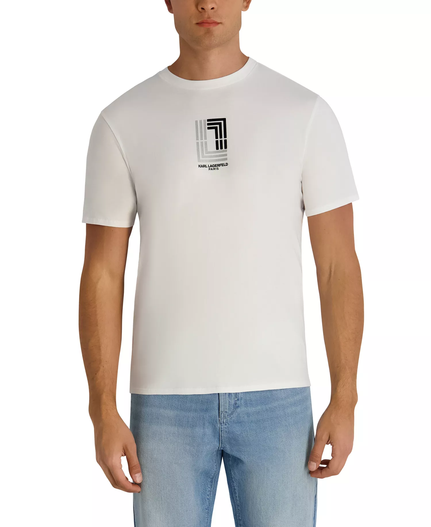 Men's Regular-Fit Round Neck T-Shirt - White - 2XL