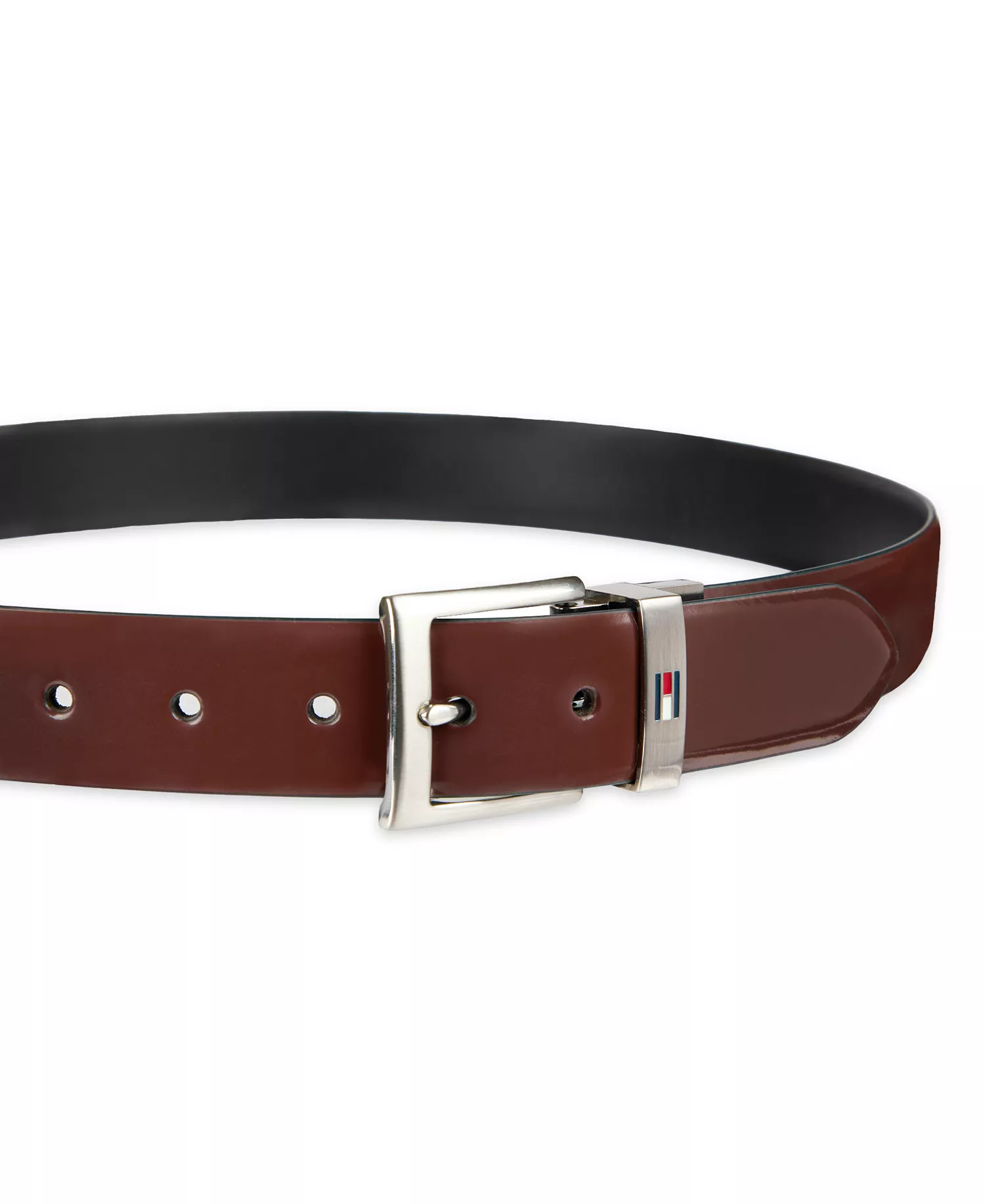 Men's Two-in-One Reversible Leather Dress Belt - Brown/Black - M (34-36)