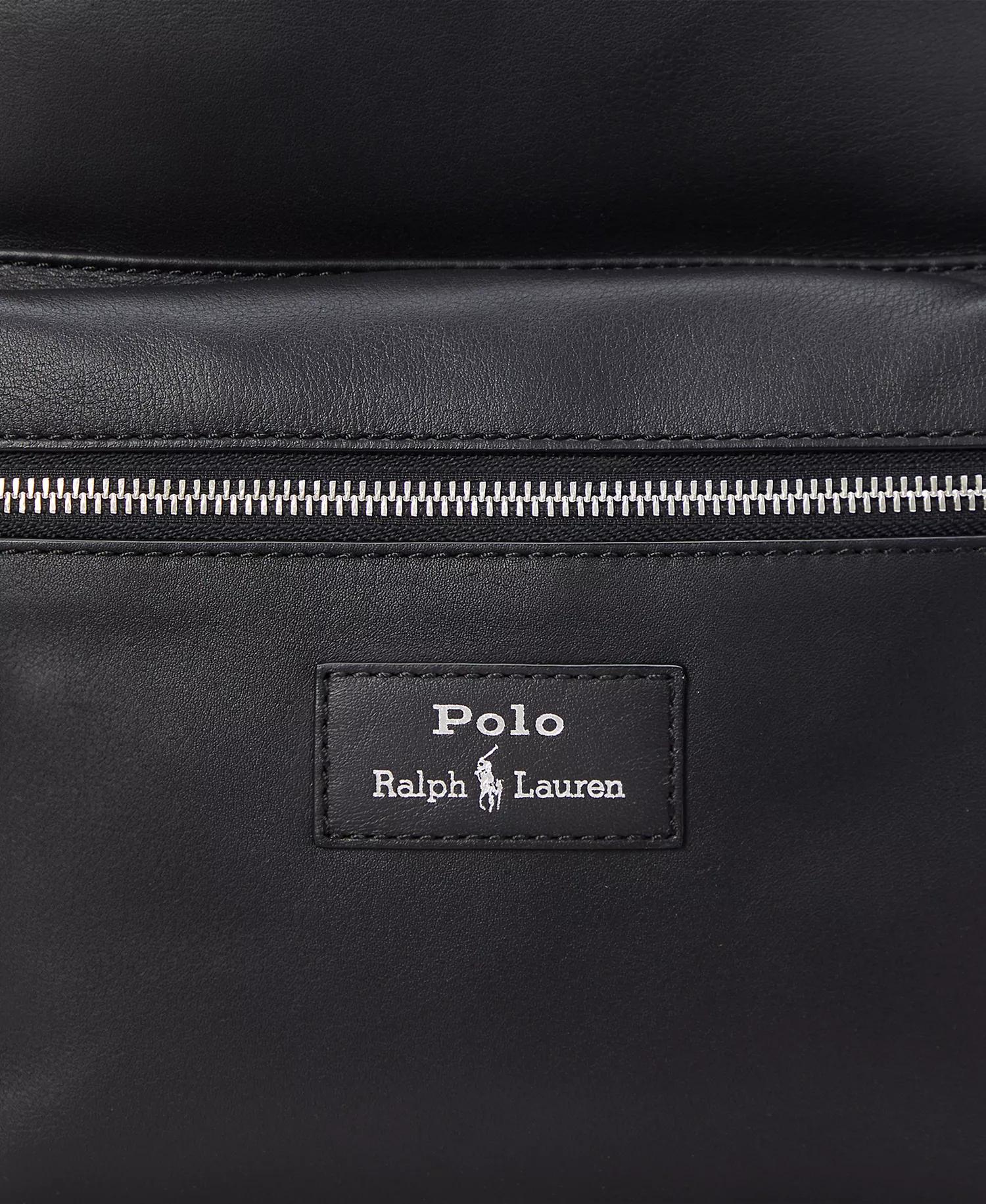 Men's Smooth Leather Backpack - Black - No Size