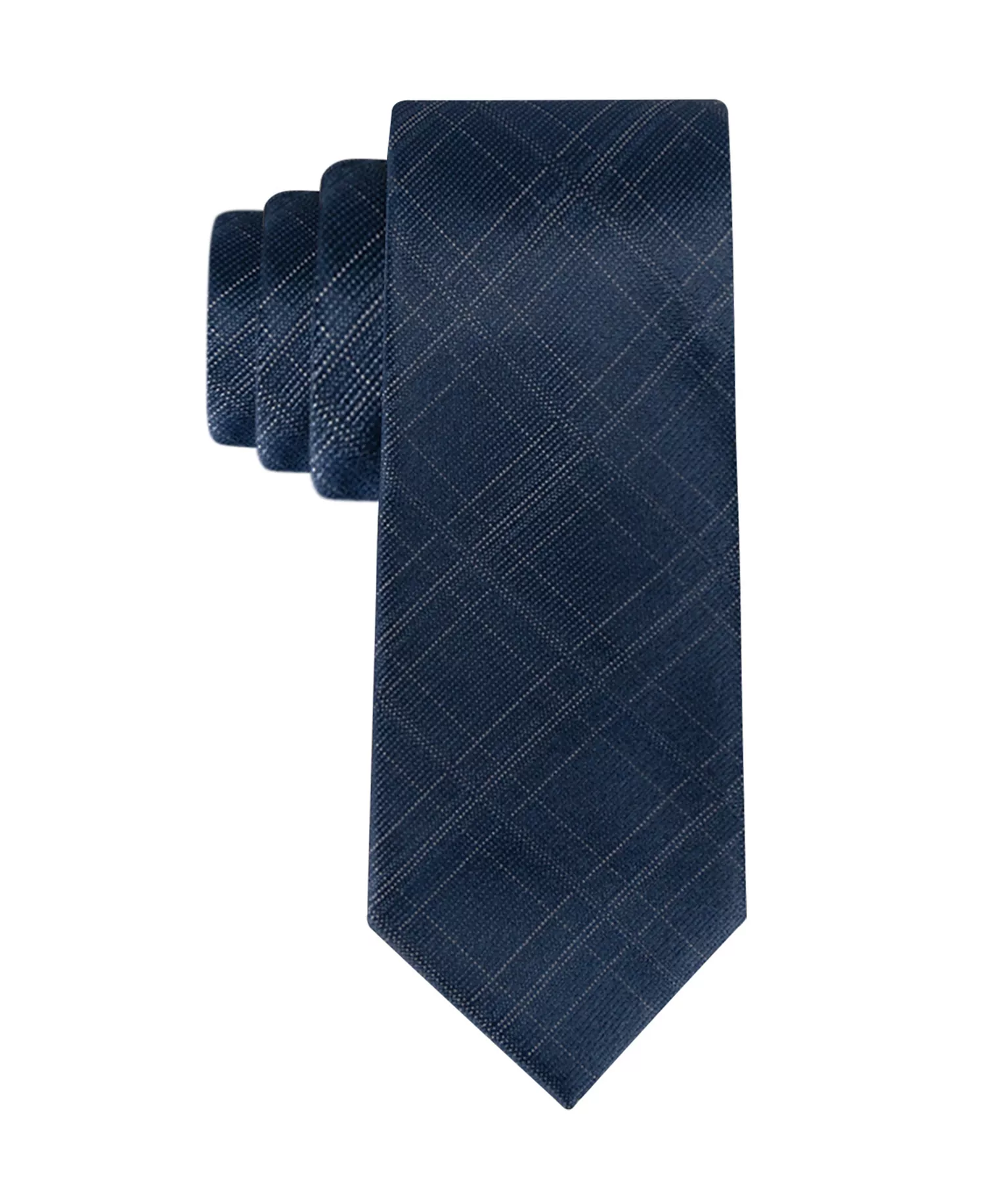 Men's Everett Plaid Tie - Navy - ONE SIZE