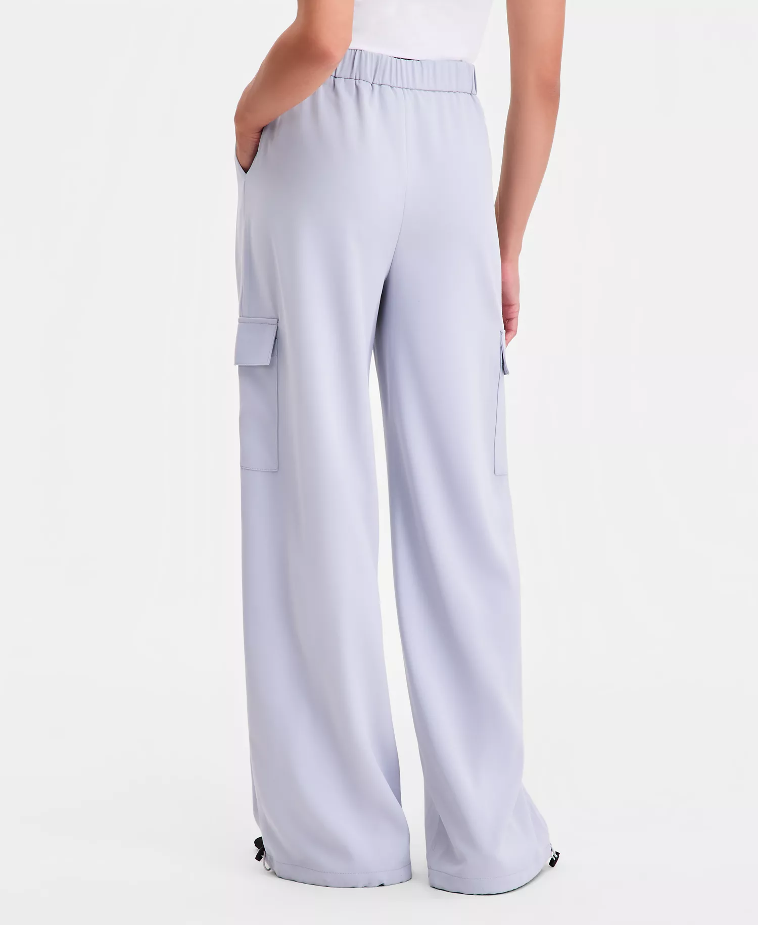 Women's Tailored Cargo Jogger Pants, Macy's Exclusive - Powder Blue - L