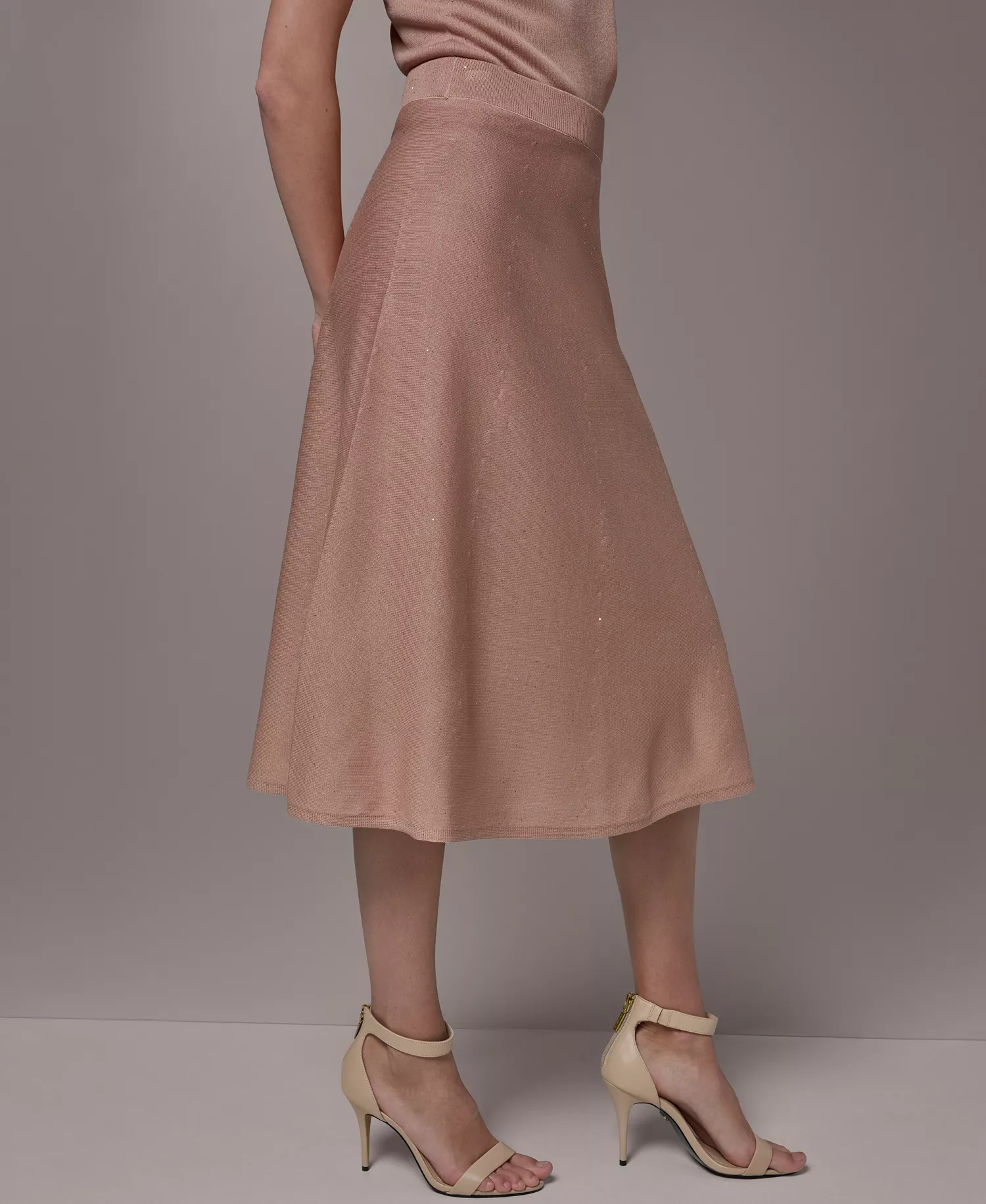 Women's Sequin Detail Midi Skirt - Umbria - L