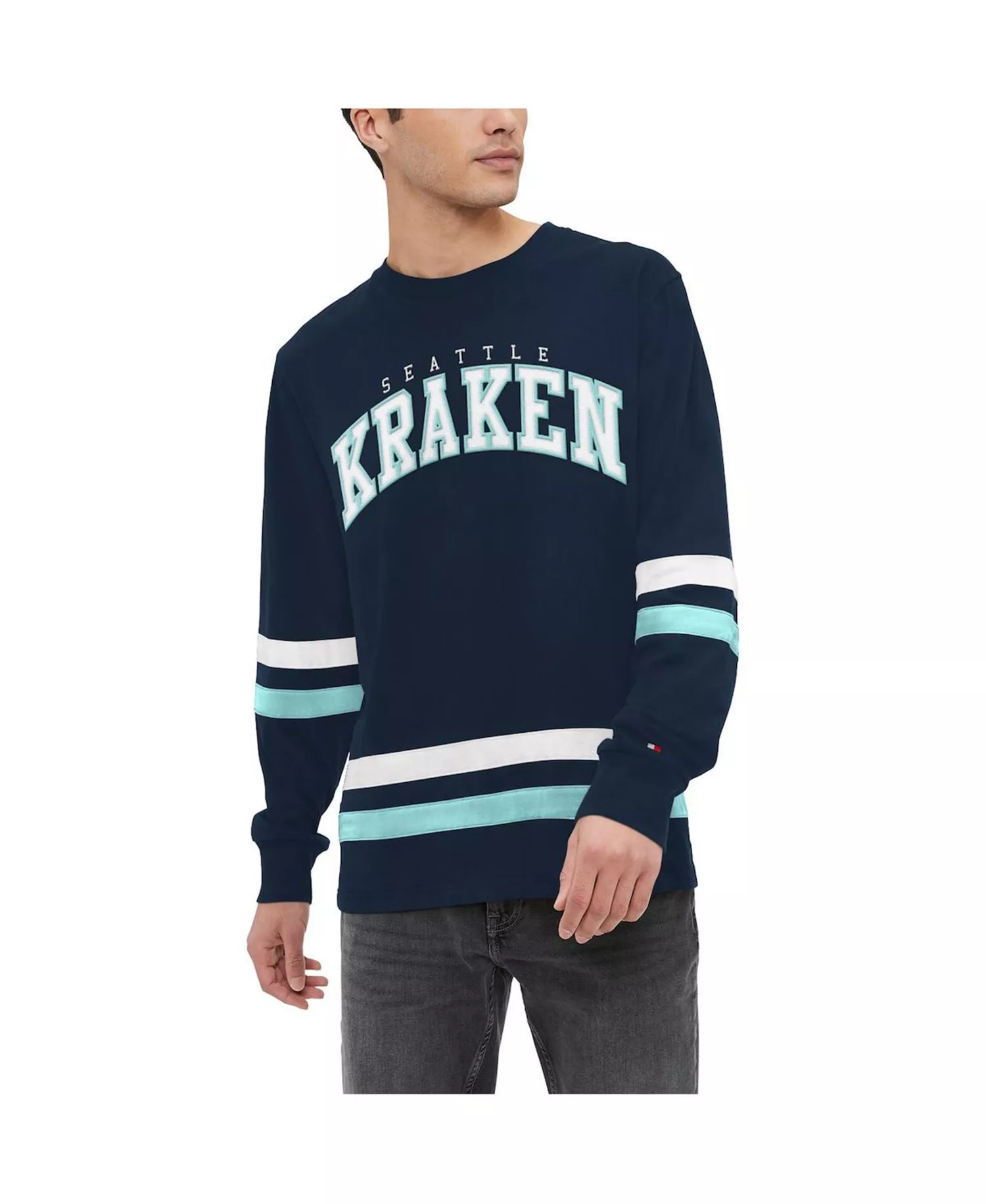Men's Navy Seattle Kraken Nolan Long Sleeve T-shirt - Navy - L