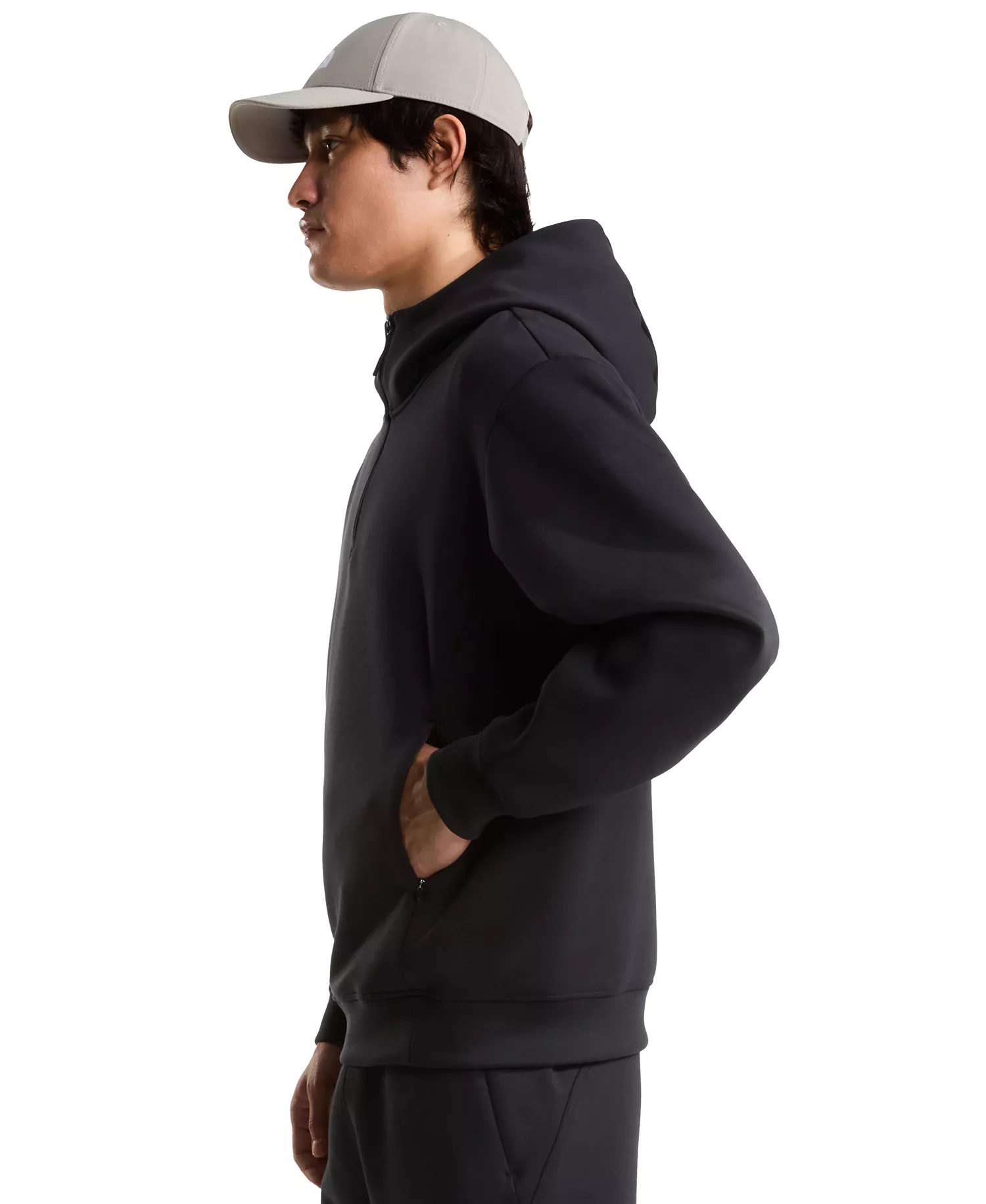 Men's Dynamic ¼ Zip Hoodie - Black - L