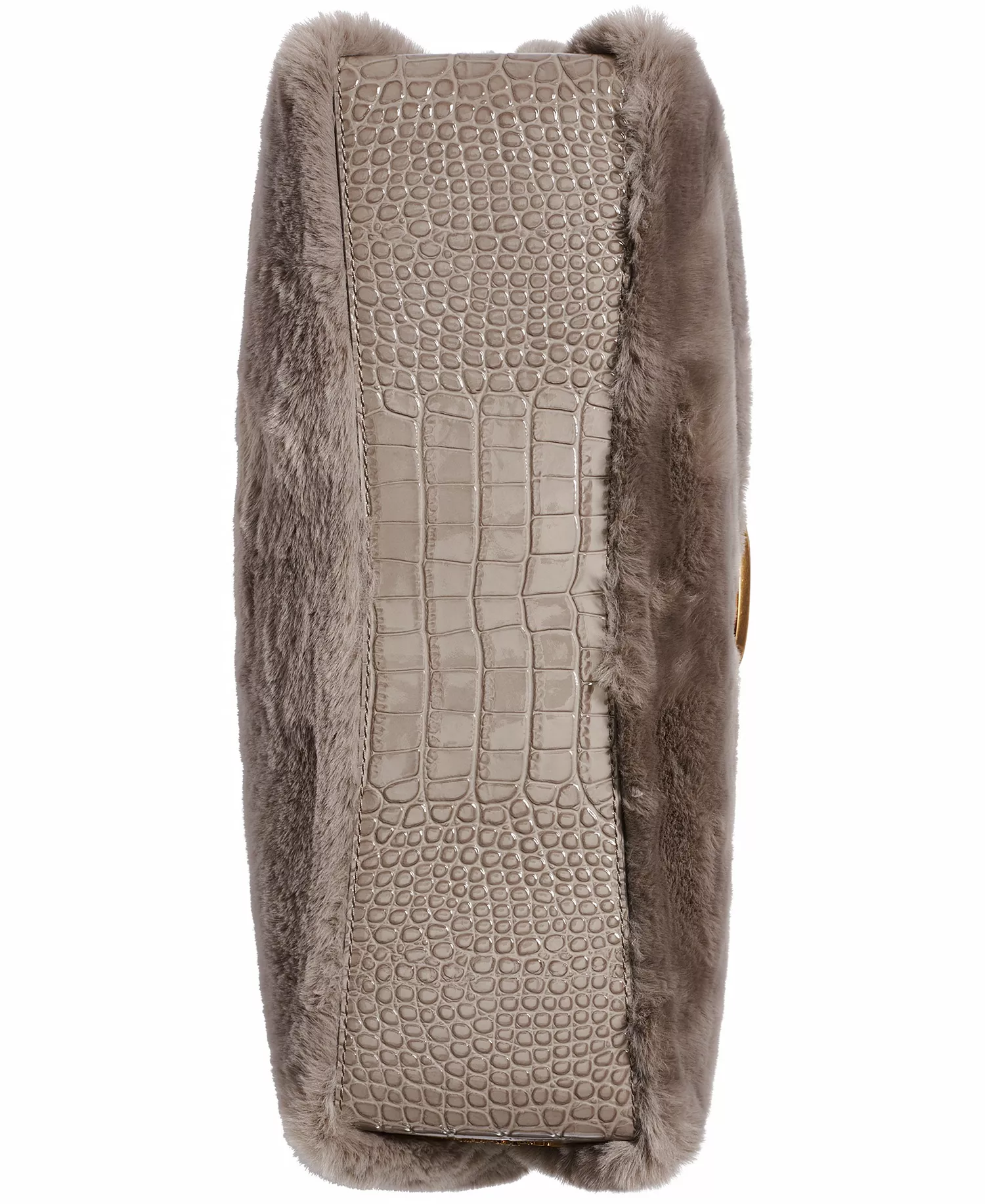 Percale Faux Fur Mini Shoulder Bag - Cloud (Gray) - NO SIZE