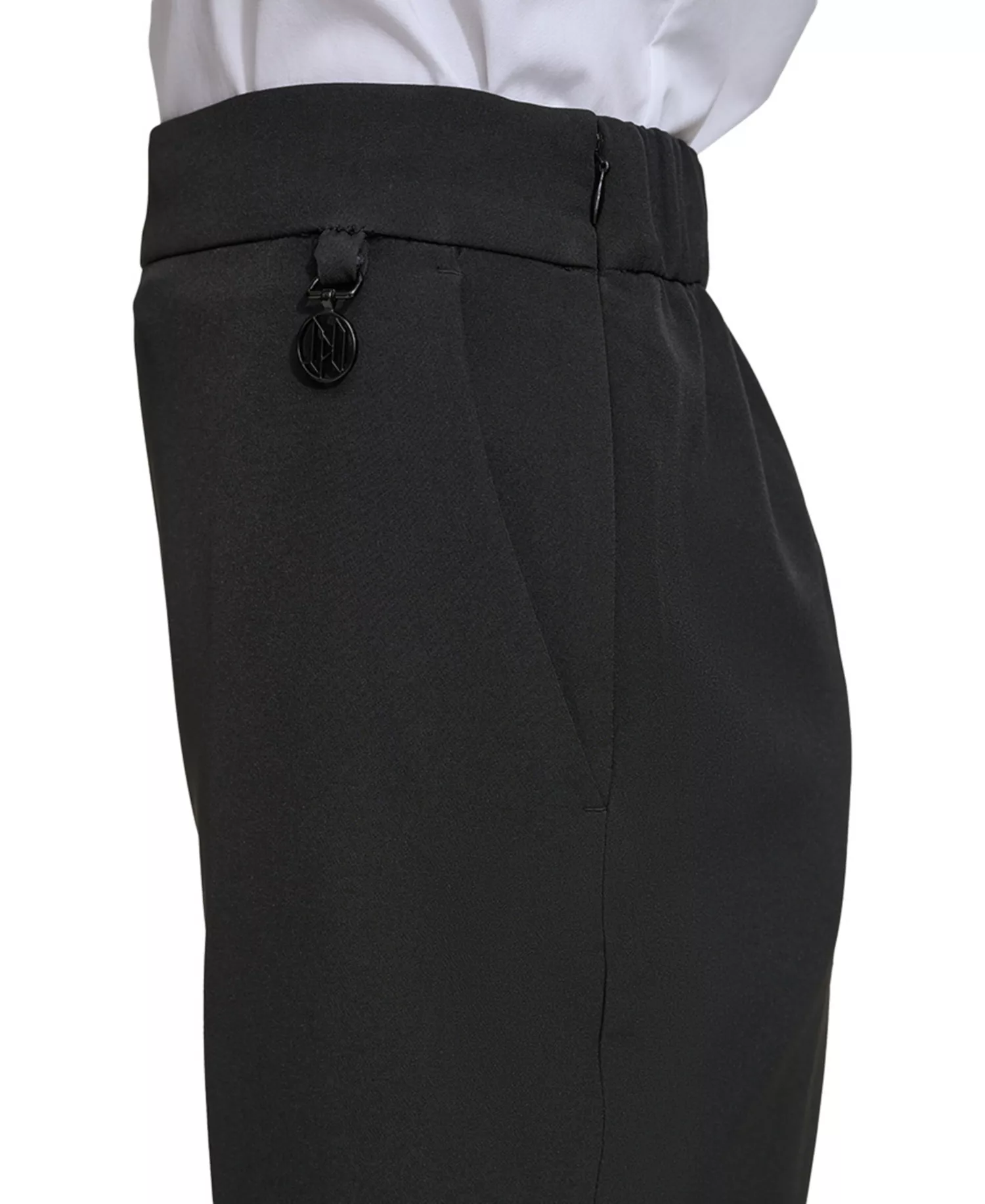 Karl Lagerfeld Women's Logo Slim-Leg Pants  - Black - 0