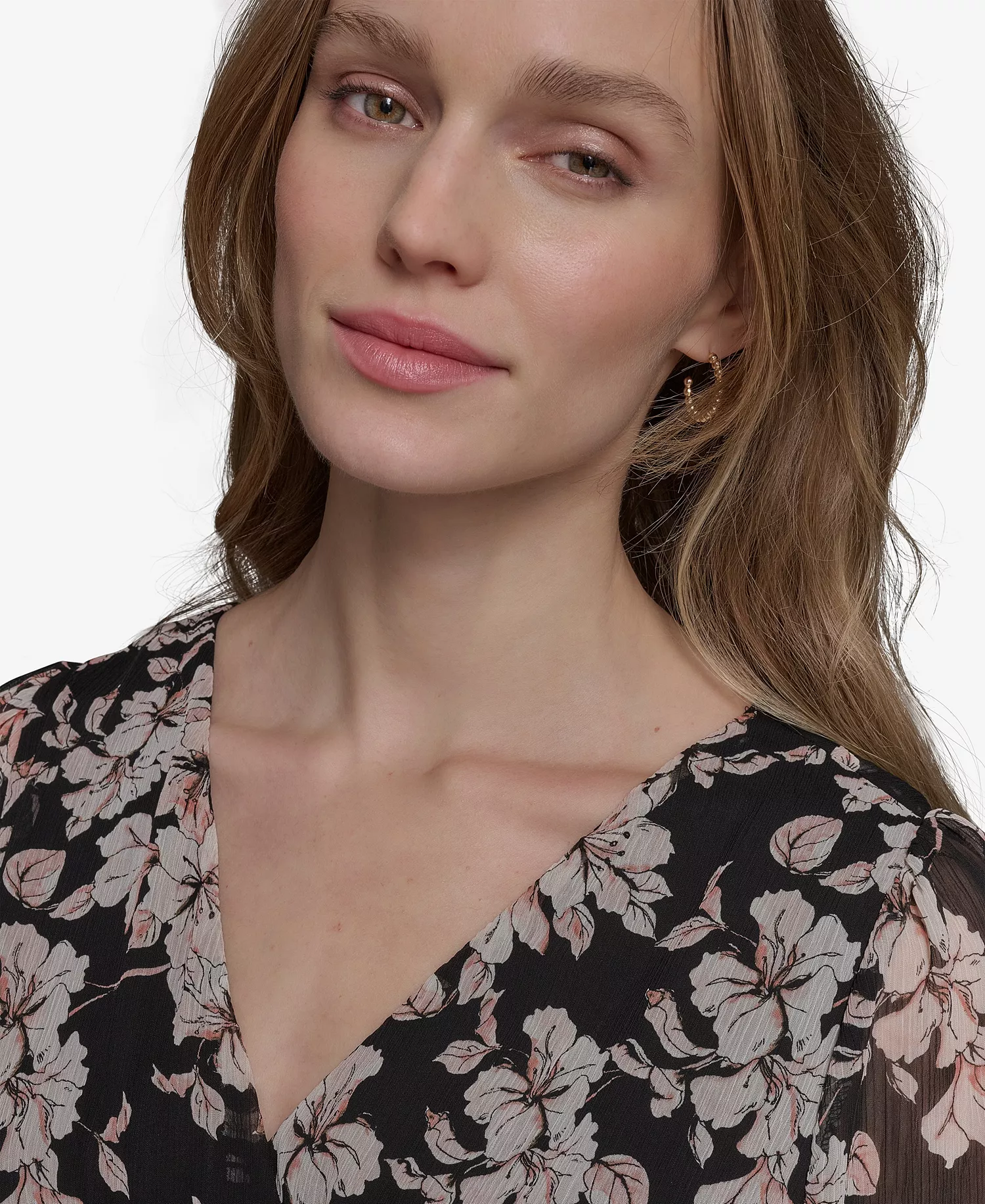 PRINTED CHIFFON FLOR - BLACK MULTI - 0