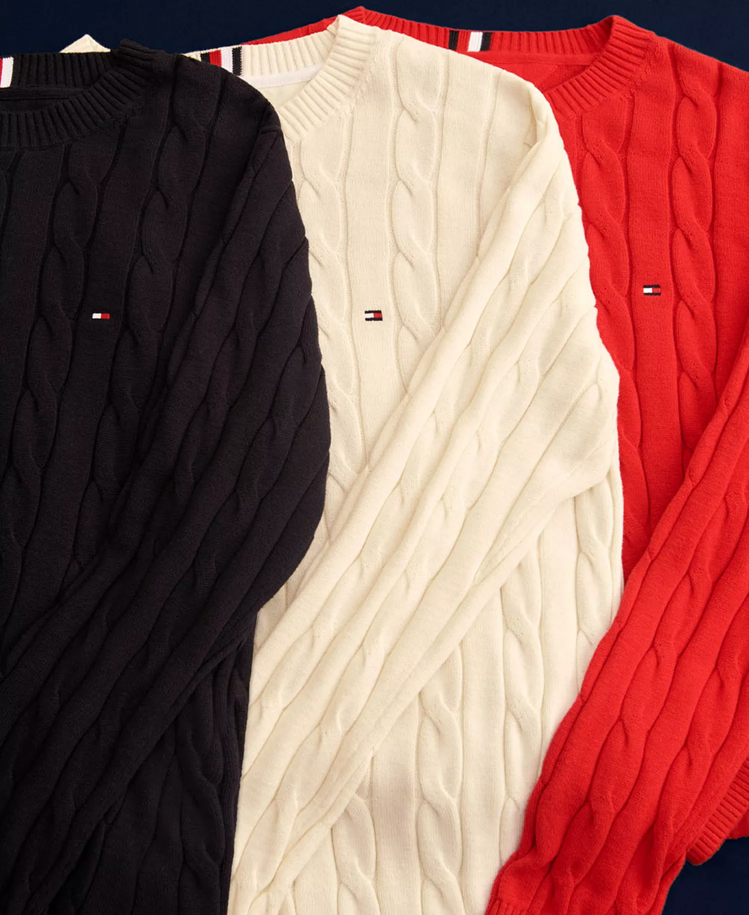 Men's Classic Cable Crewneck Sweater - Brisk Blue - L