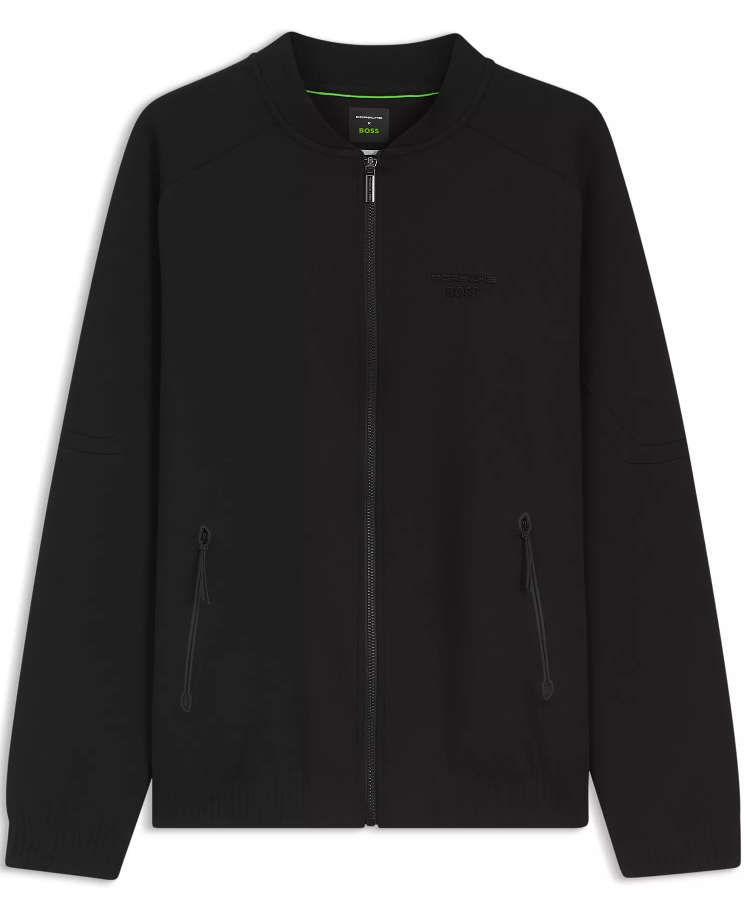 BOSS x Porsche Men's Embossed Artwork Zip-Up Sweatshirt - Black - 2XL