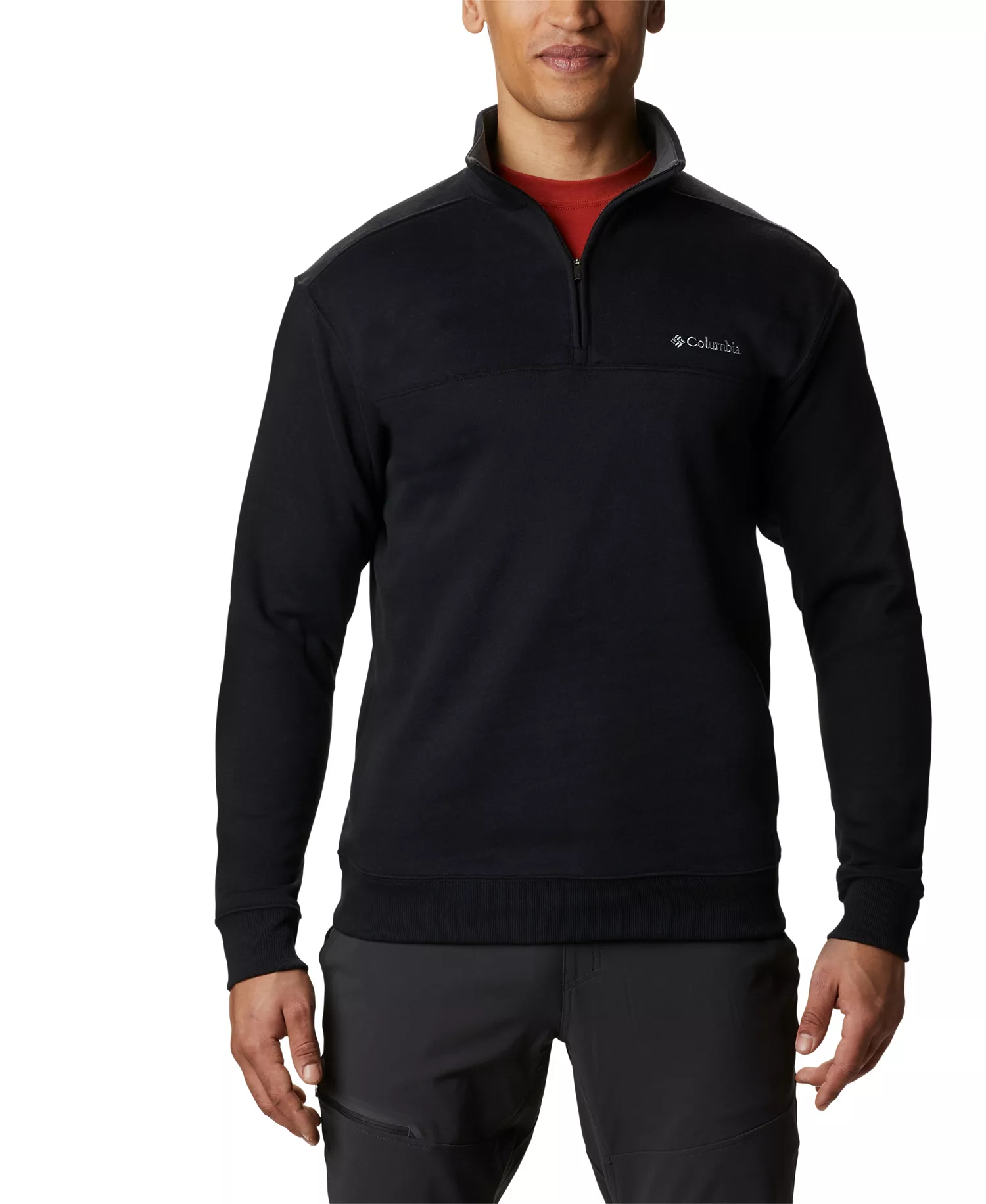 Men's Hart Mountain II Quarter-Zip Fleece Sweatshirt  - Black - L