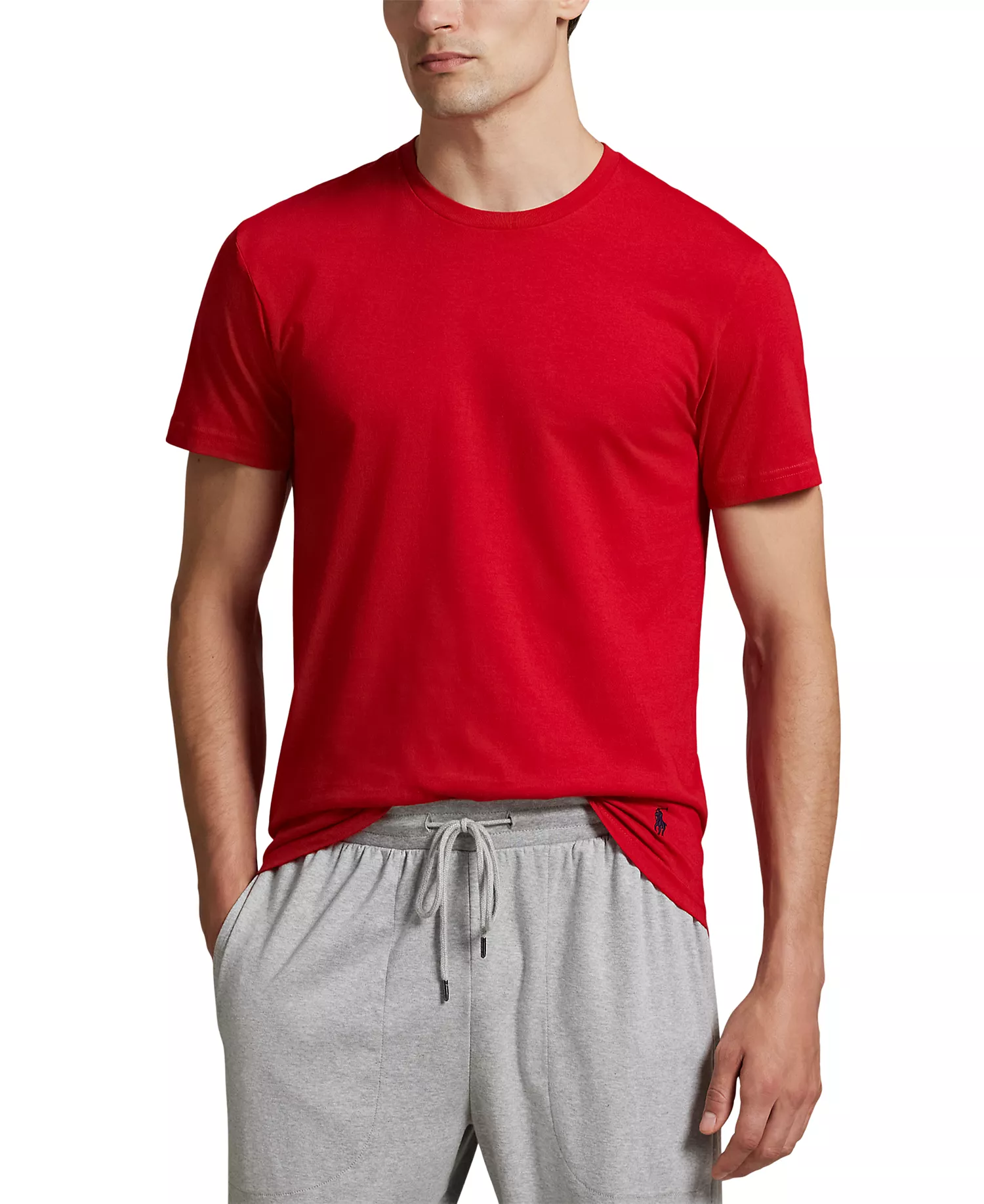 Men's 3-Pack Classic Fit Crewneck Undershirts - Red/Andover Heather/Cruise Navy - L