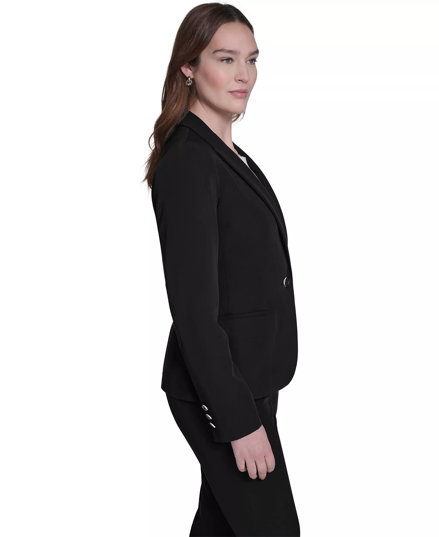 Women’s One-Button Blazer - Black - 0