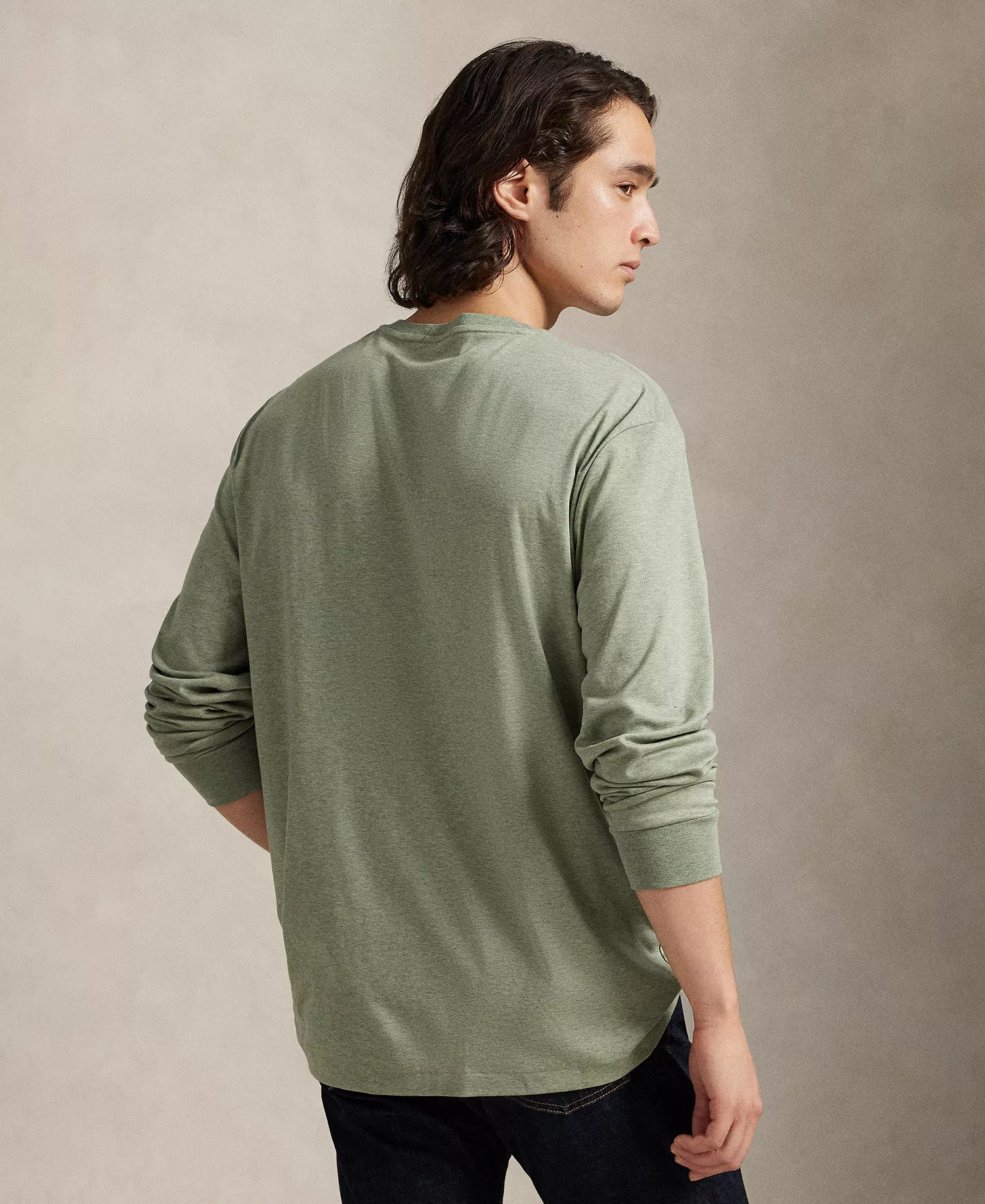 Men's Classic-Fit Soft Cotton Crewneck T-Shirt - Greenery Heather - 2XL