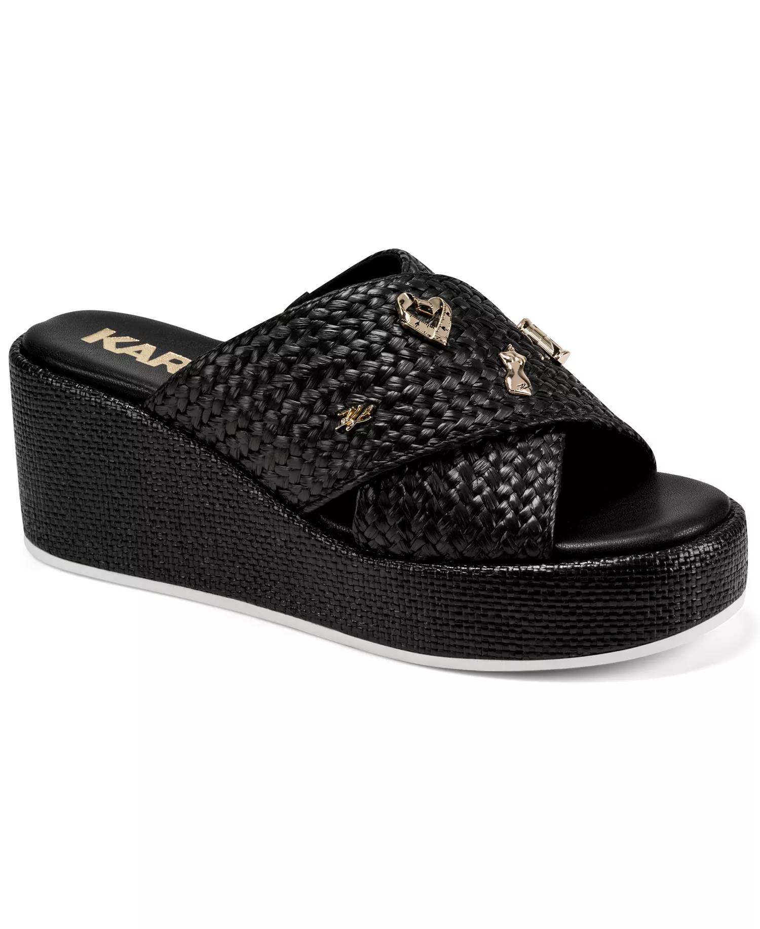 Women's Caleigh Atelier Slip-On X Band Wedge Sandals - Black - 10M