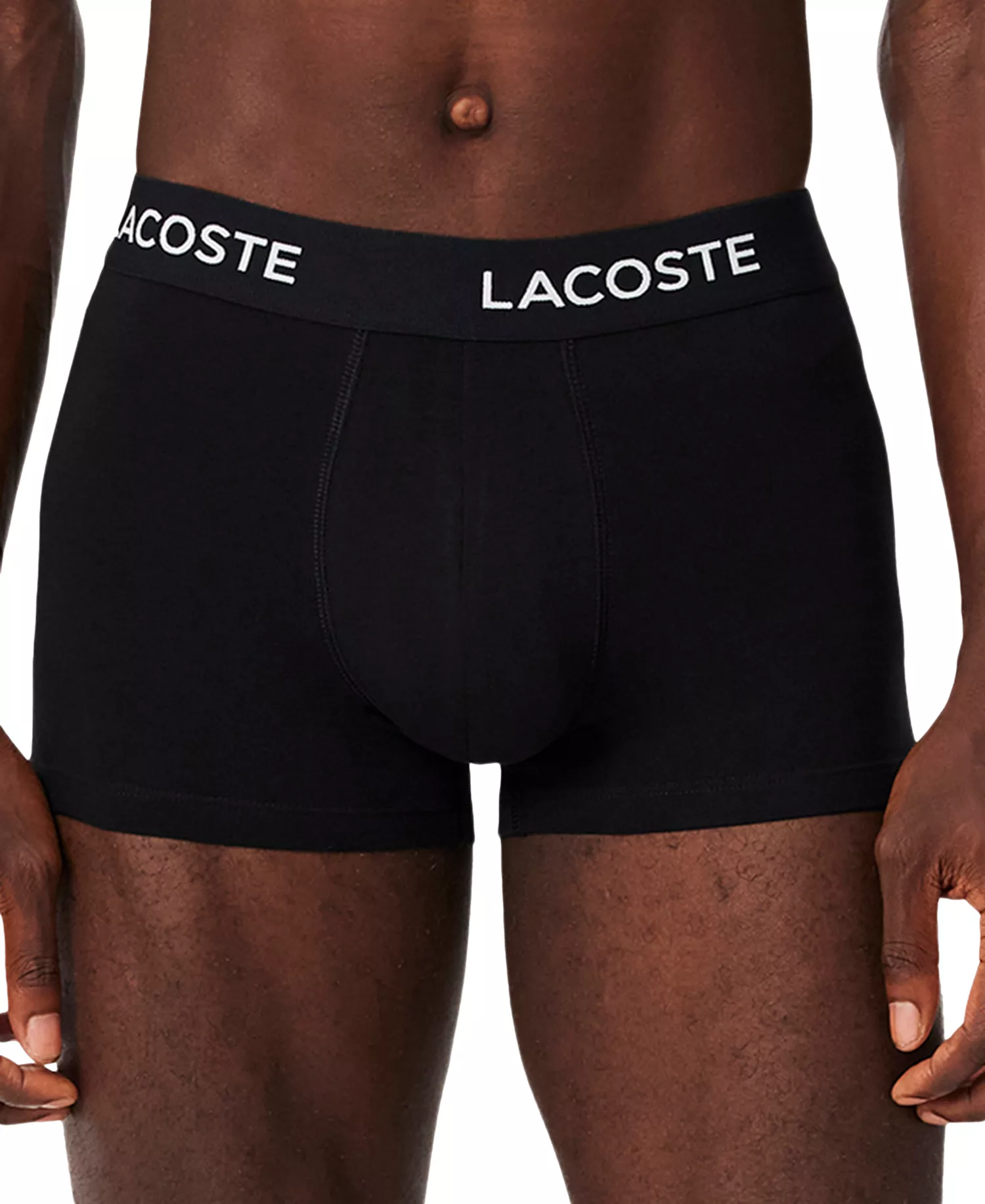 Men's 5- Pack Cotton Stretch Trunks - BLACK - L