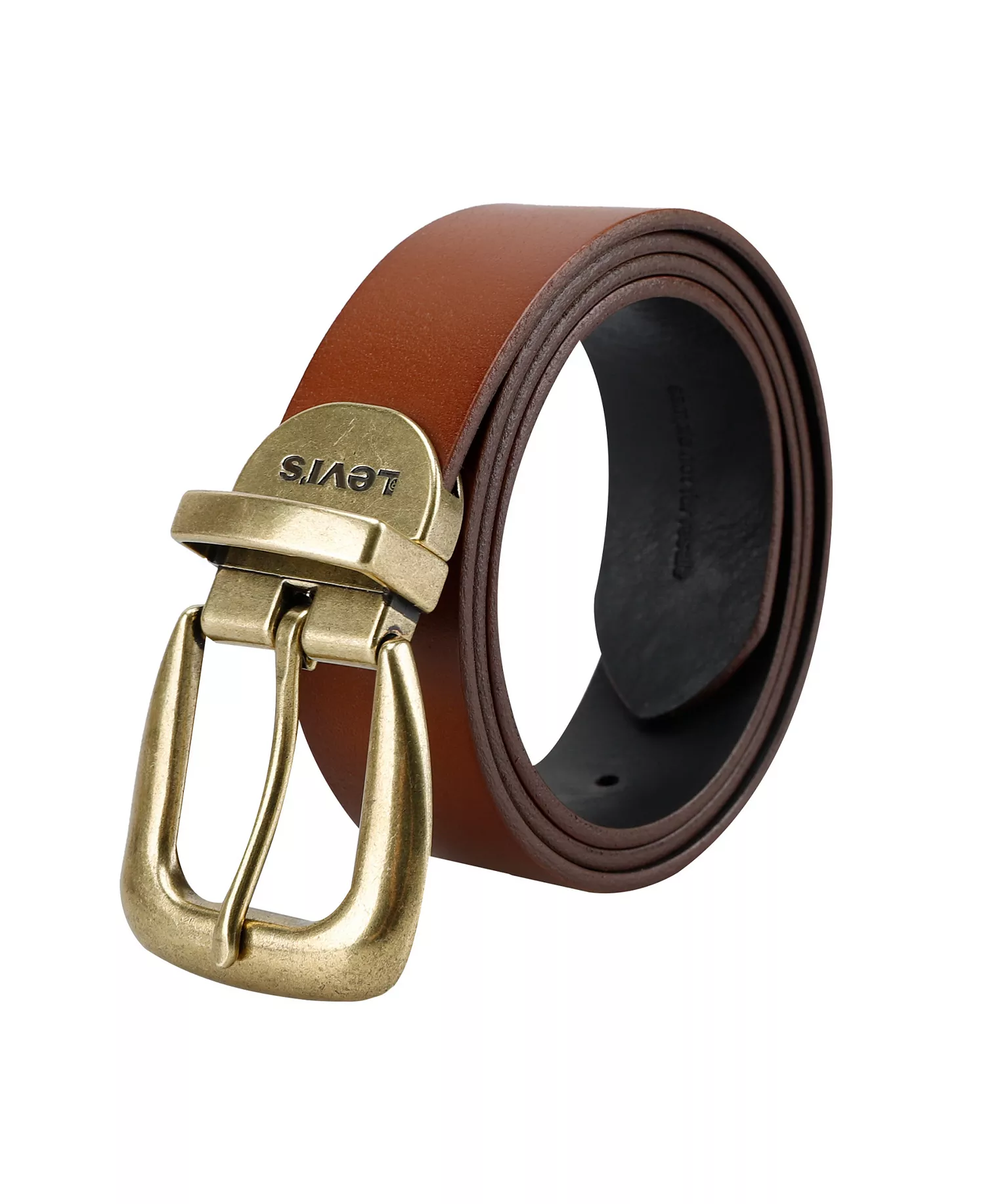 Women's Reversible Western-Style Buckle Leather Belt - Tan/black - L