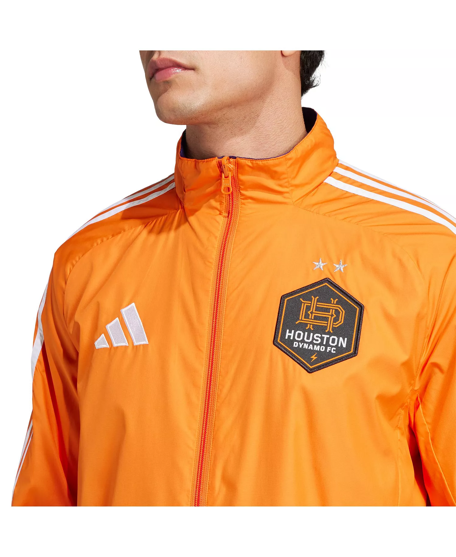 Men's Orange/Purple Houston Dynamo FC 2025 Anthem Reversible Full-Zip Jacket - Orange, Purple - 2XL