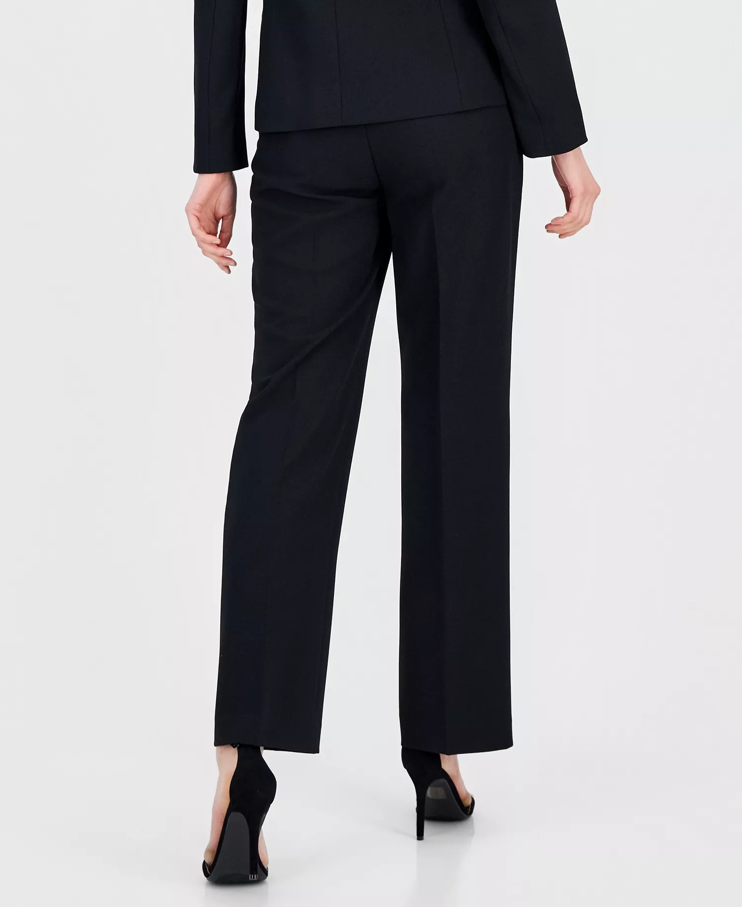 Women's Double-Breasted Pantsuit - Black - 10