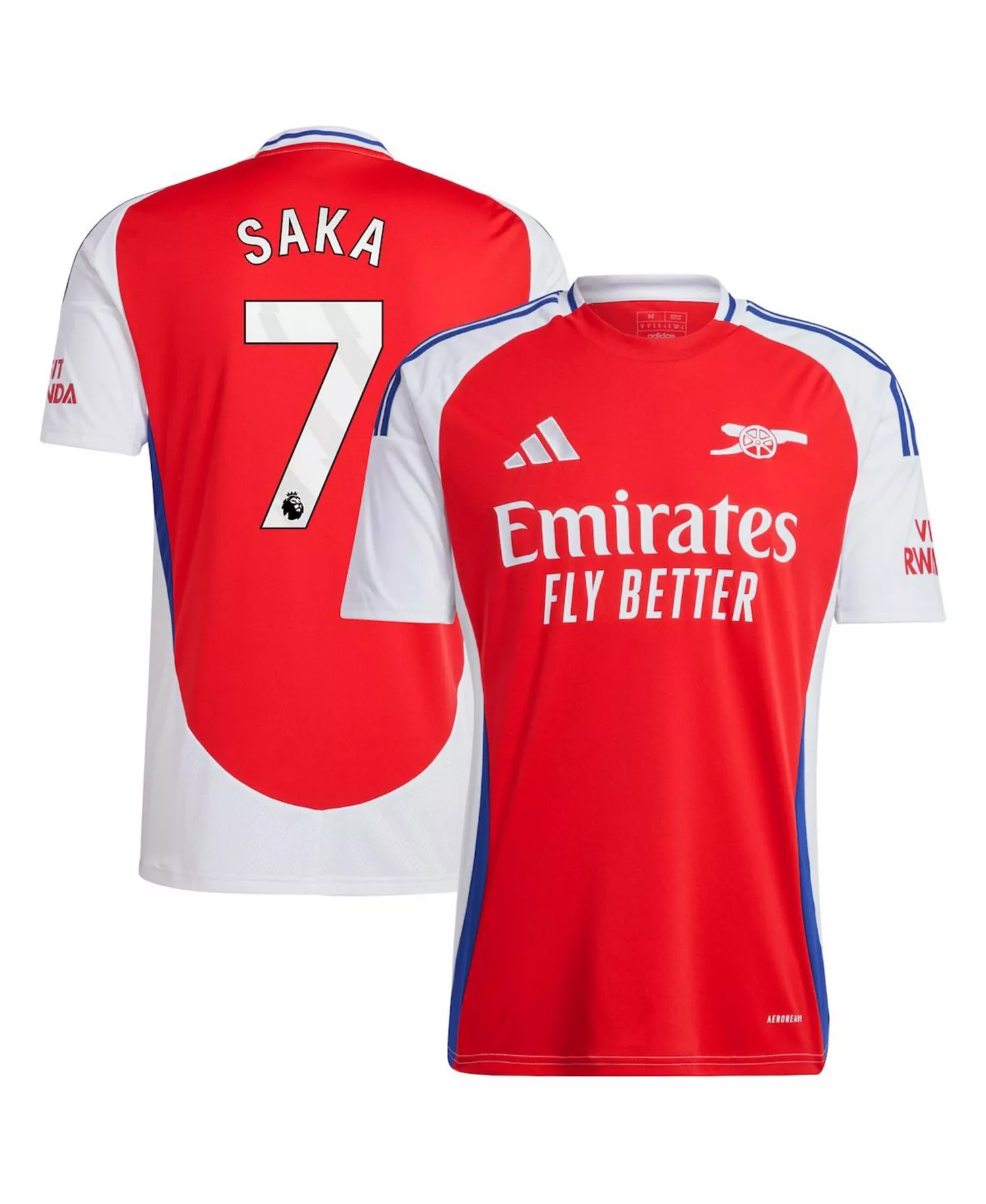 Men's Bukayo Saka Red Arsenal 2024/25 Home Replica Player Jersey - Red - 2XL