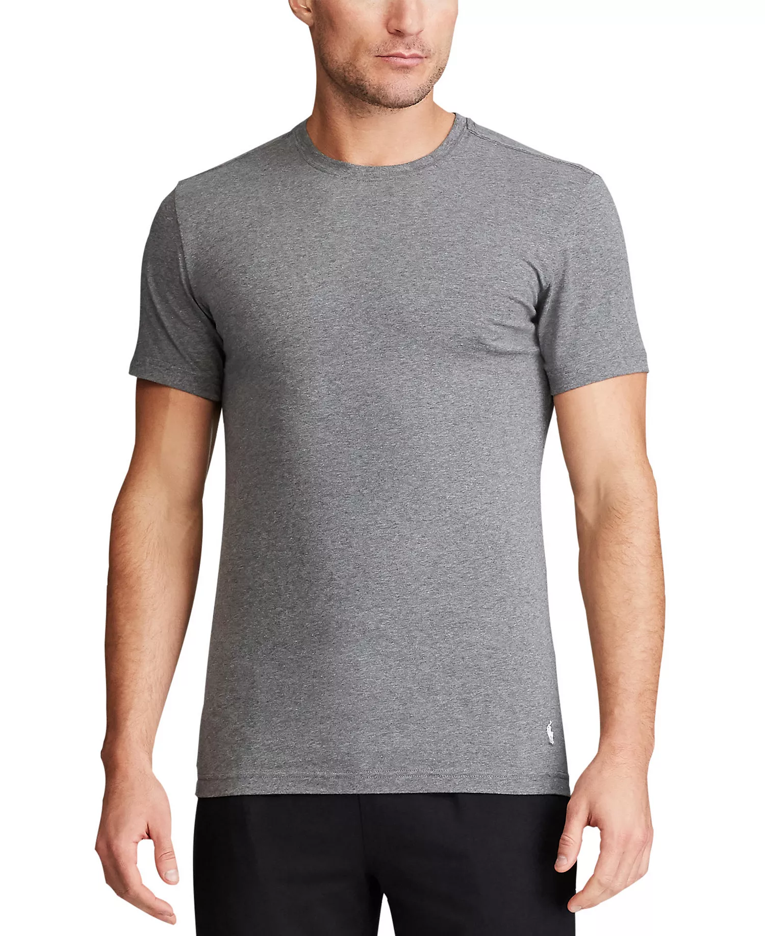 Men's 3-Pack Slim-Fit Stretch Undershirts - Black/ Grey Multi - L