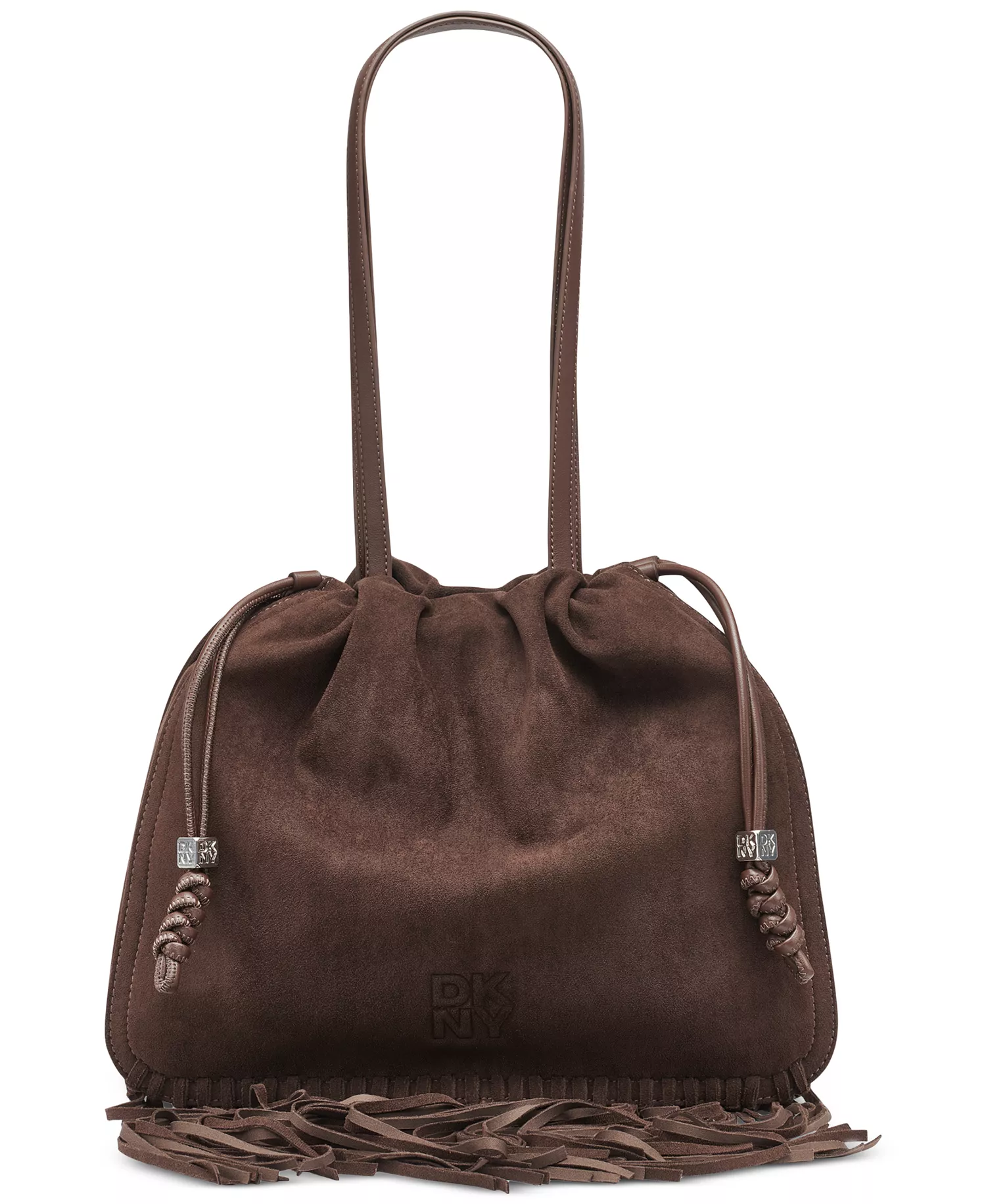 Halle Large Drawstring Tote Bag - Chocolate - NO SIZE
