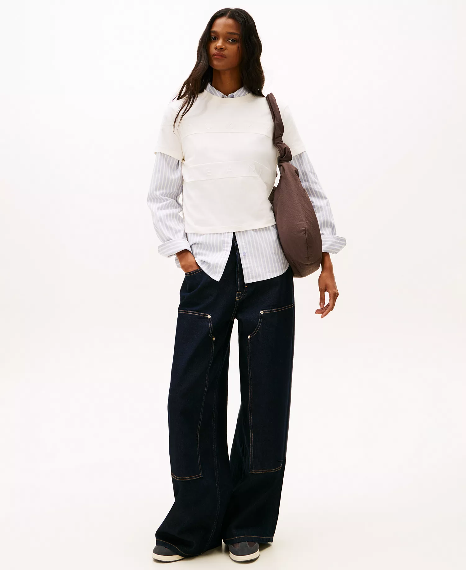 Women's Regular Tonal Flag T-Shirt - Ancient White - L