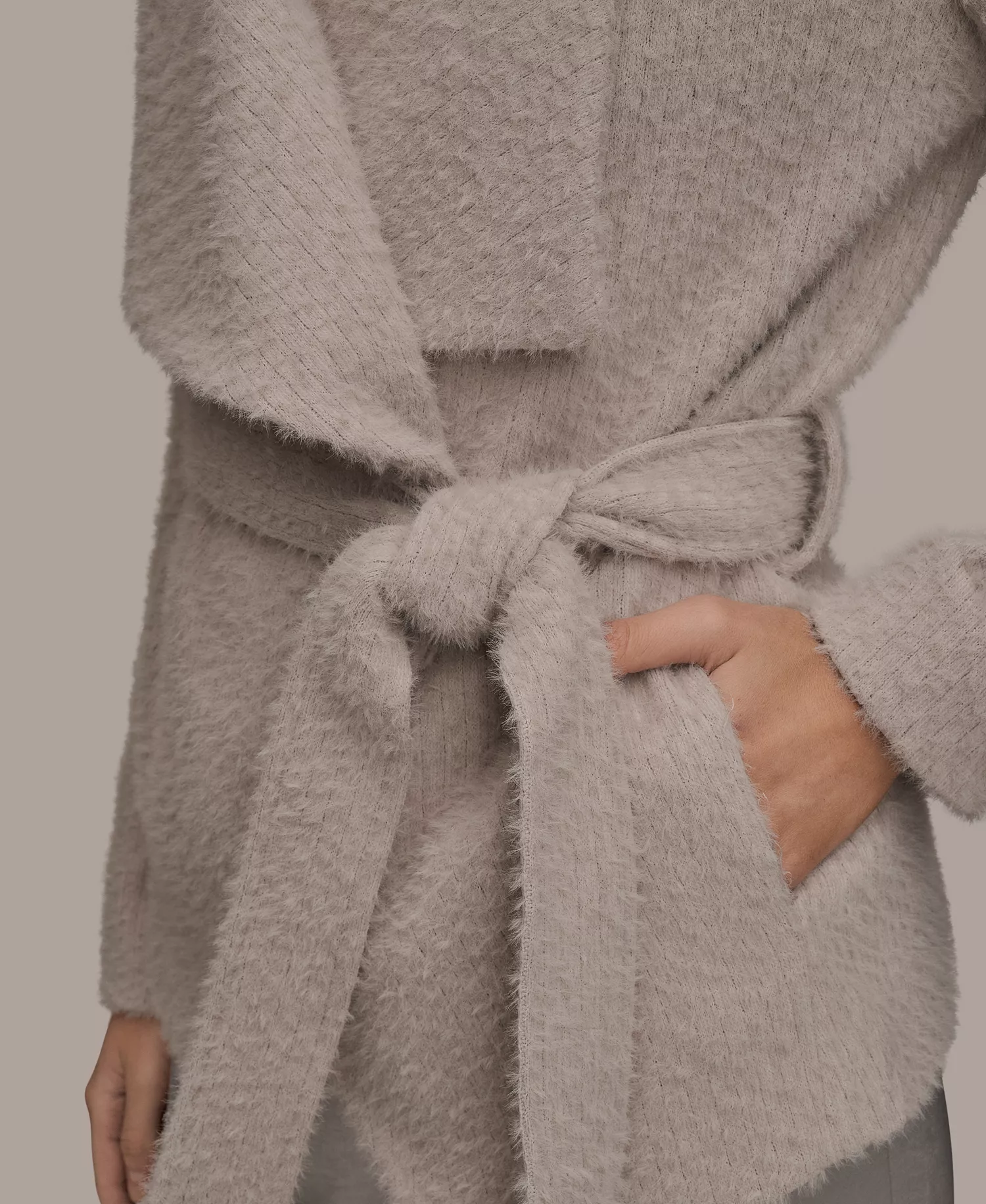 Women's Snap Closure Wrap Coat - Vapor - L
