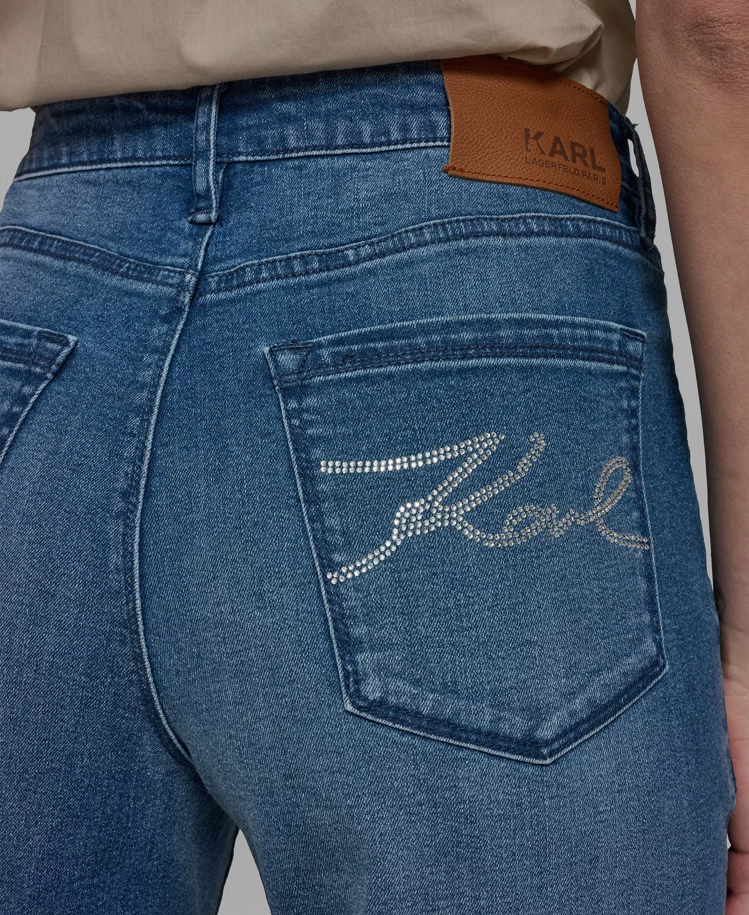 Women's Wide-Leg Mid-Rise Ankle Length Jeans - Steel Blue - 0