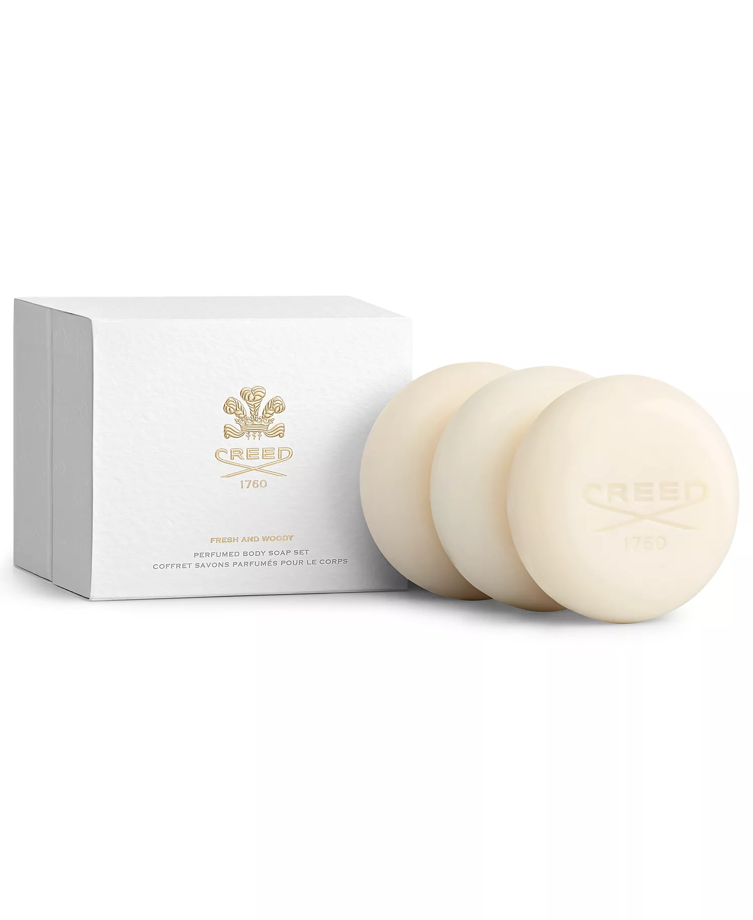 Men's 3-Pc. Fresh and Woody Perfumed Soap Gift Set, 5.2 oz - No Color - 5.20 oz