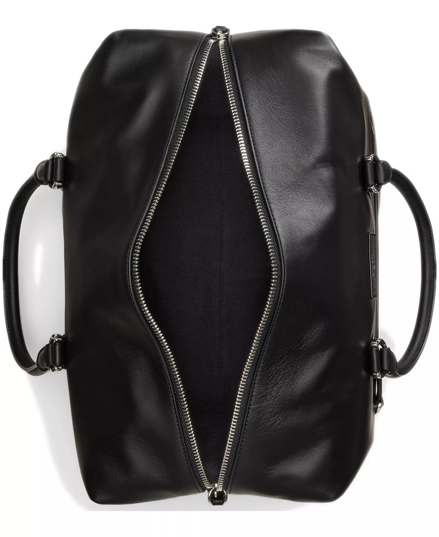 Men's Smooth Leather Duffel - Black - No Size