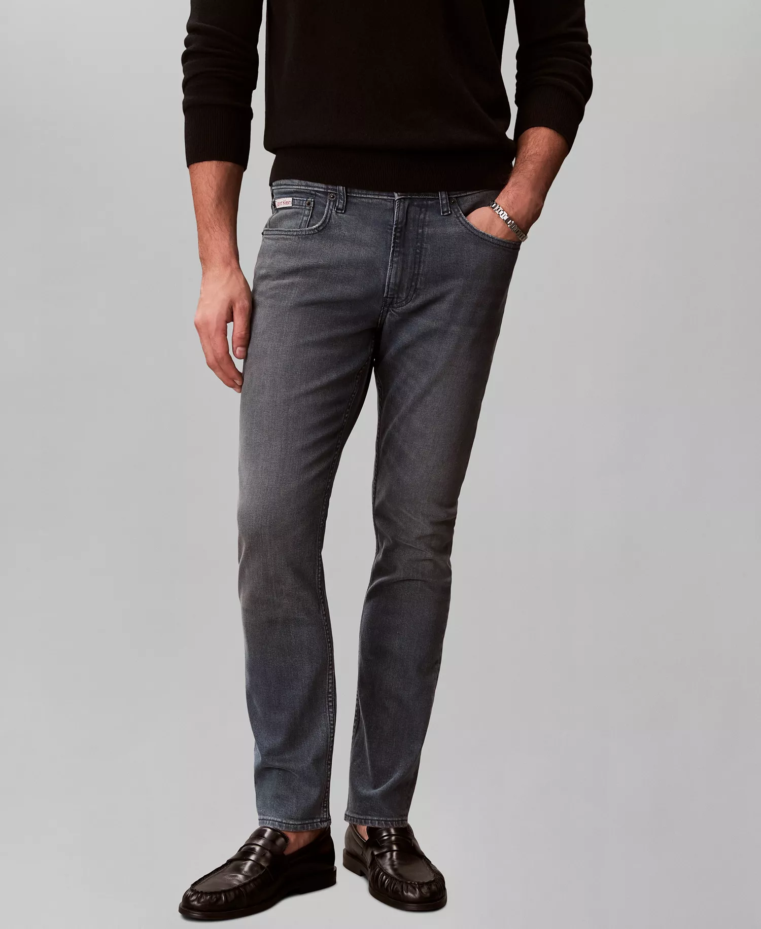 Men's Slim-Fit Stretch Jeans - Blue Ash Stone - 29 - 30