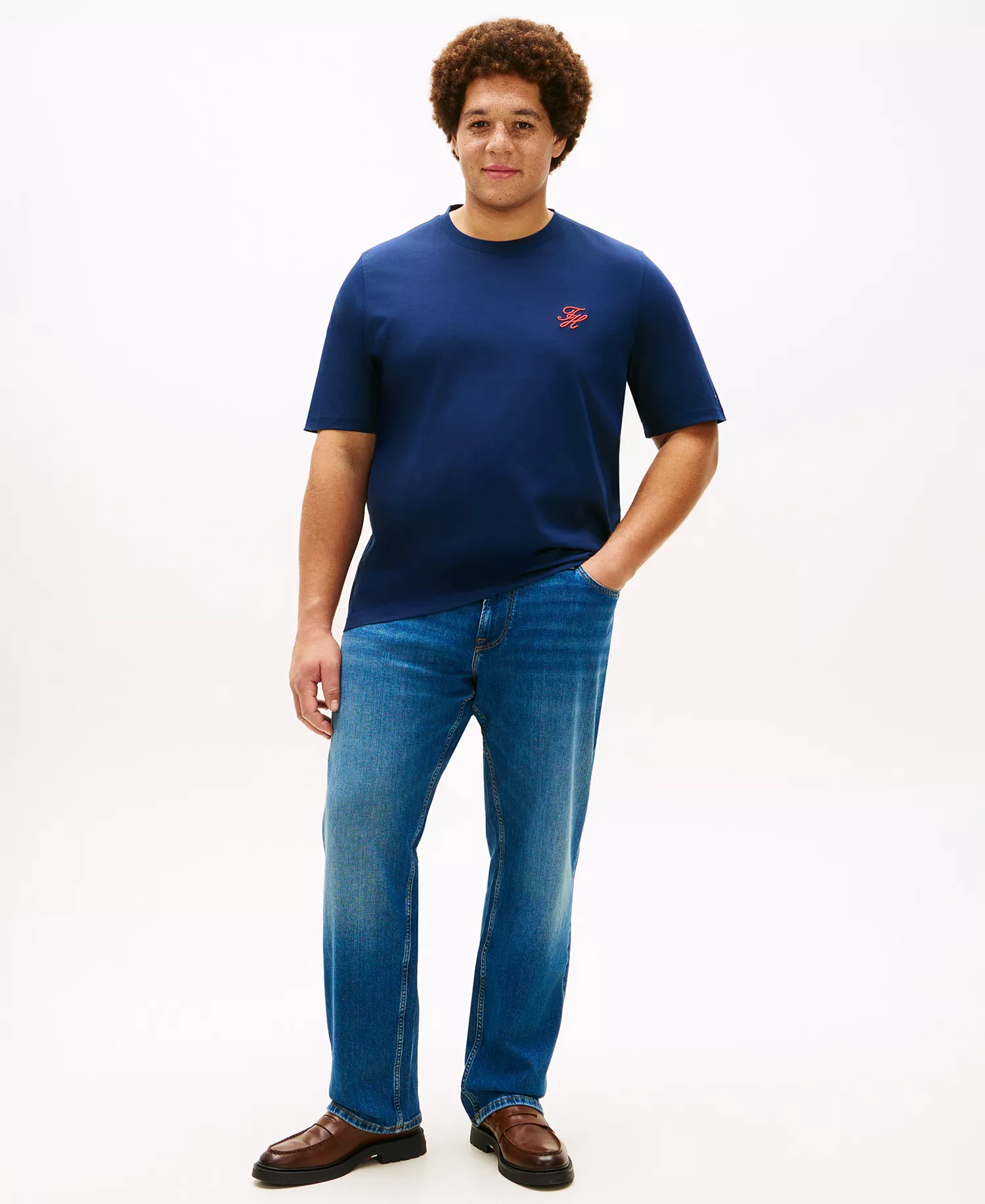 Men's Big & Tall Monogram Regular-Fit T-Shirt - Carbon Navy - 2XLT